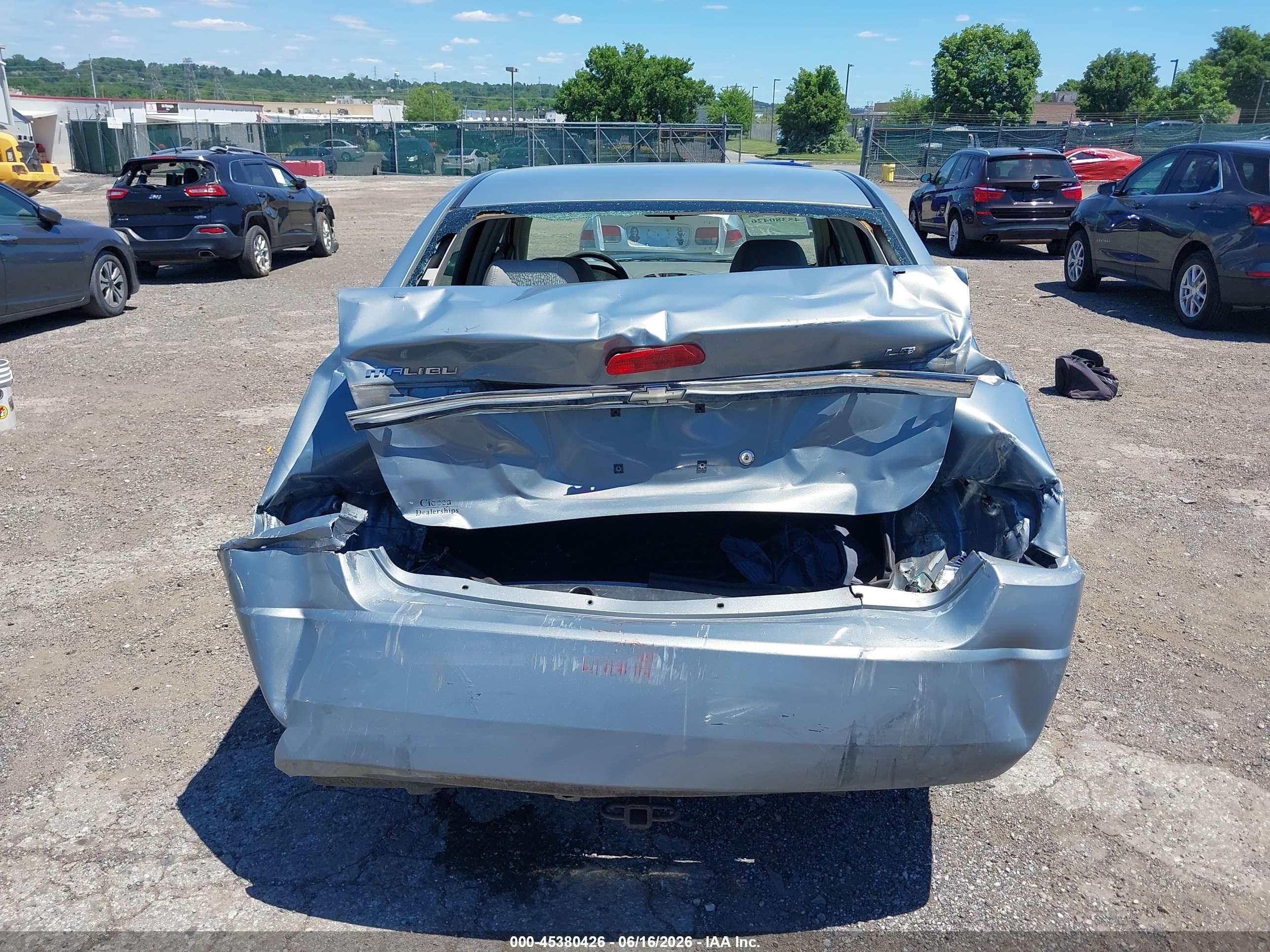 2007 Chevrolet Malibu Ls W/1ls Light Blue vin: 1G1ZS58F97F159400