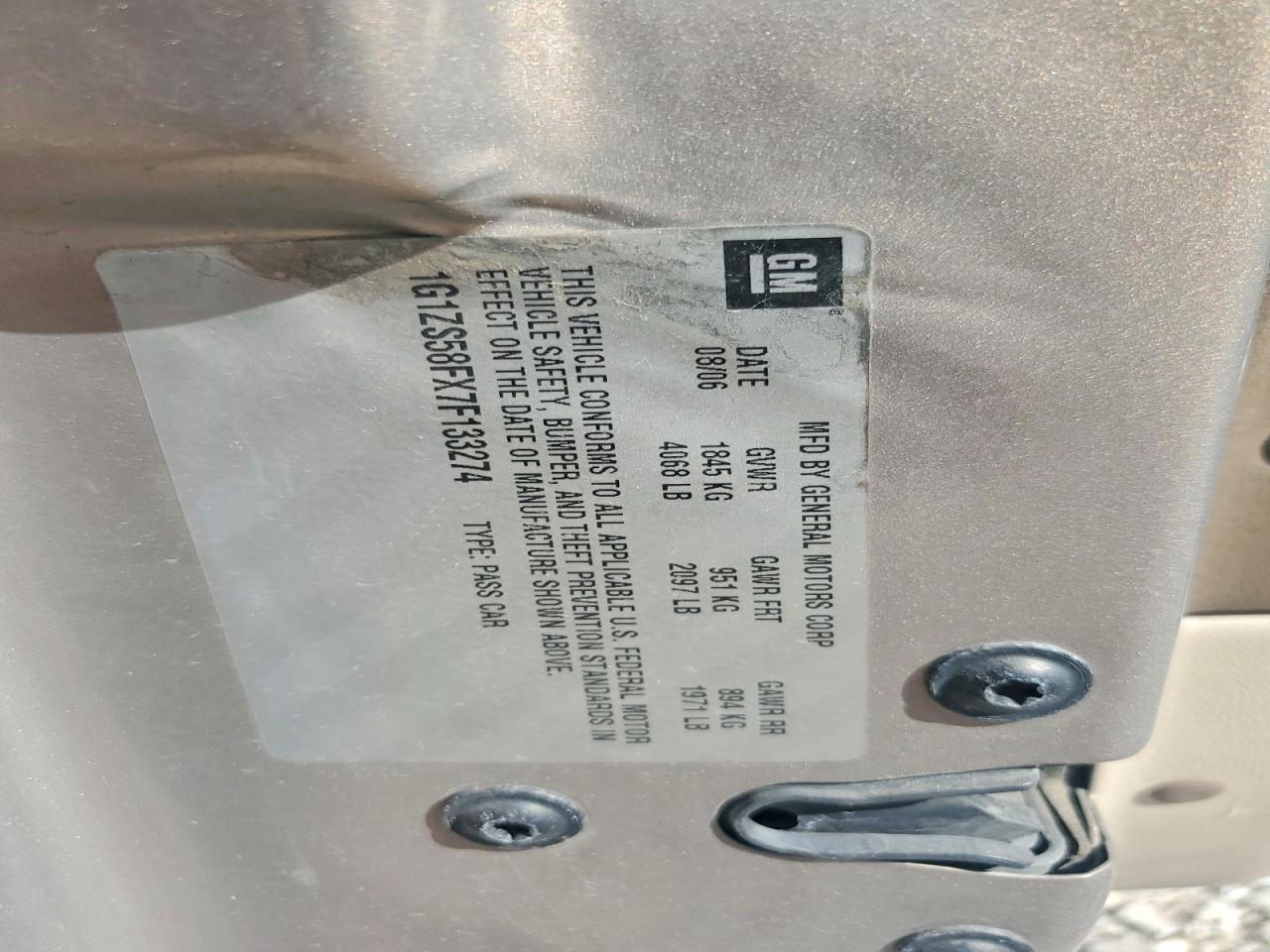 2007 Chevrolet Malibu Ls Gold vin: 1G1ZS58FX7F133274
