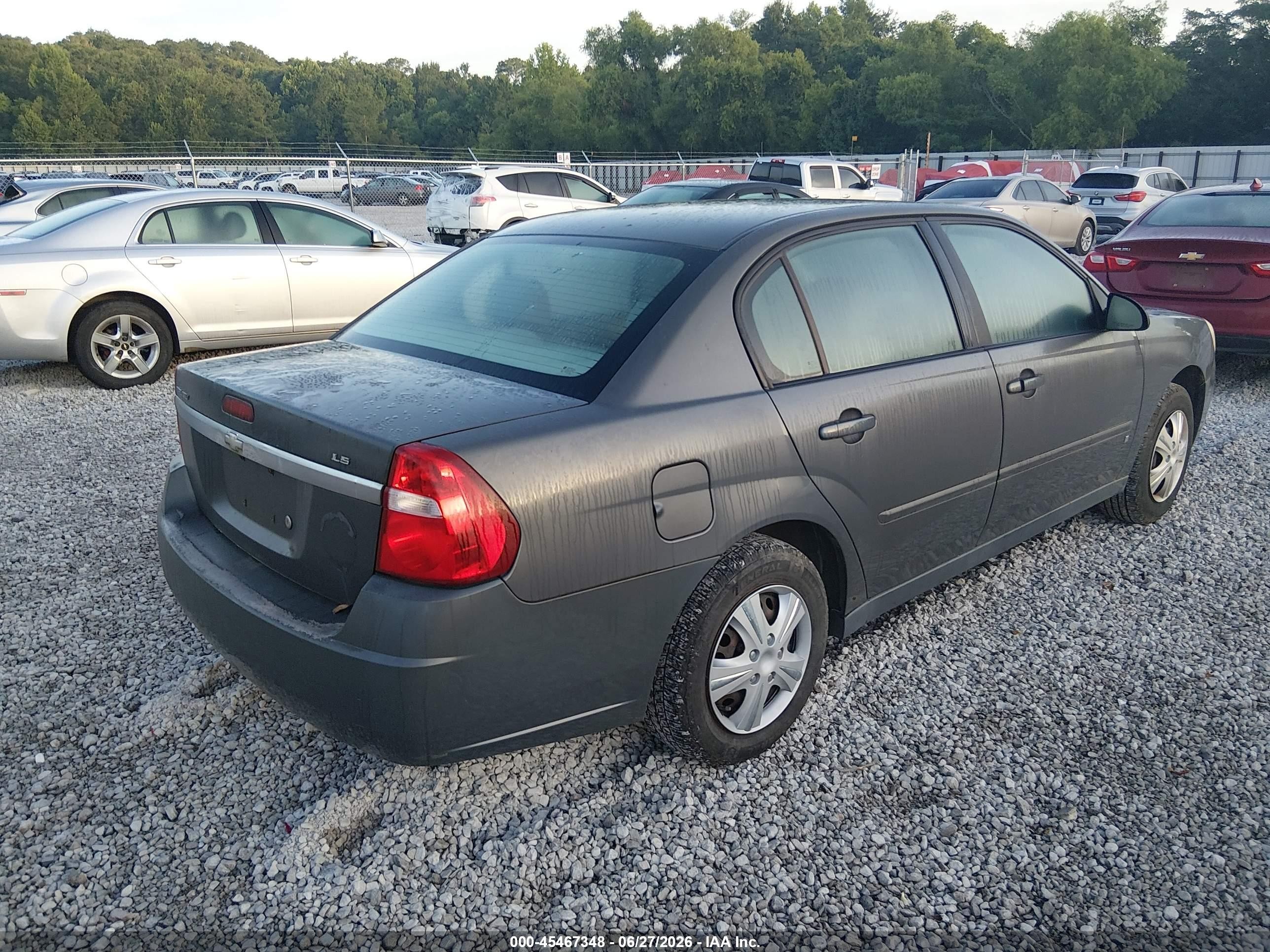 2007 Chevrolet Malibu Ls W/1ls Gray vin: 1G1ZS58FX7F144212