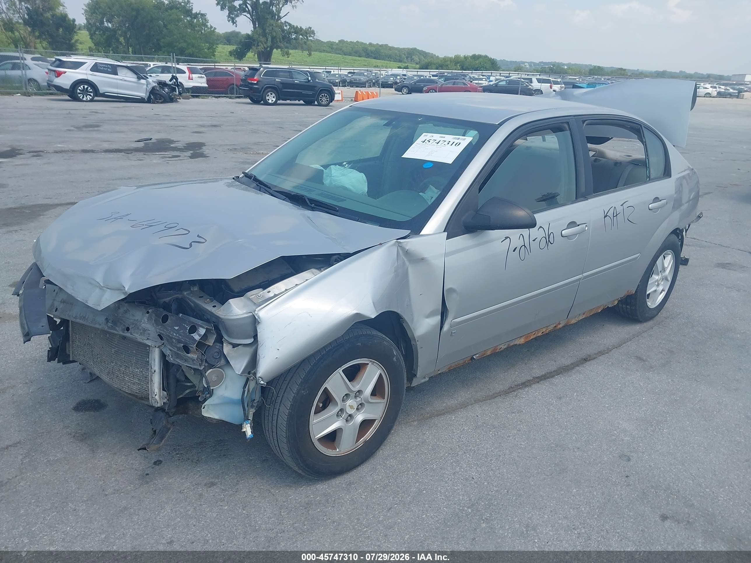2007 Chevrolet Malibu Ls W/1fl Silver vin: 1G1ZS58FX7F243077