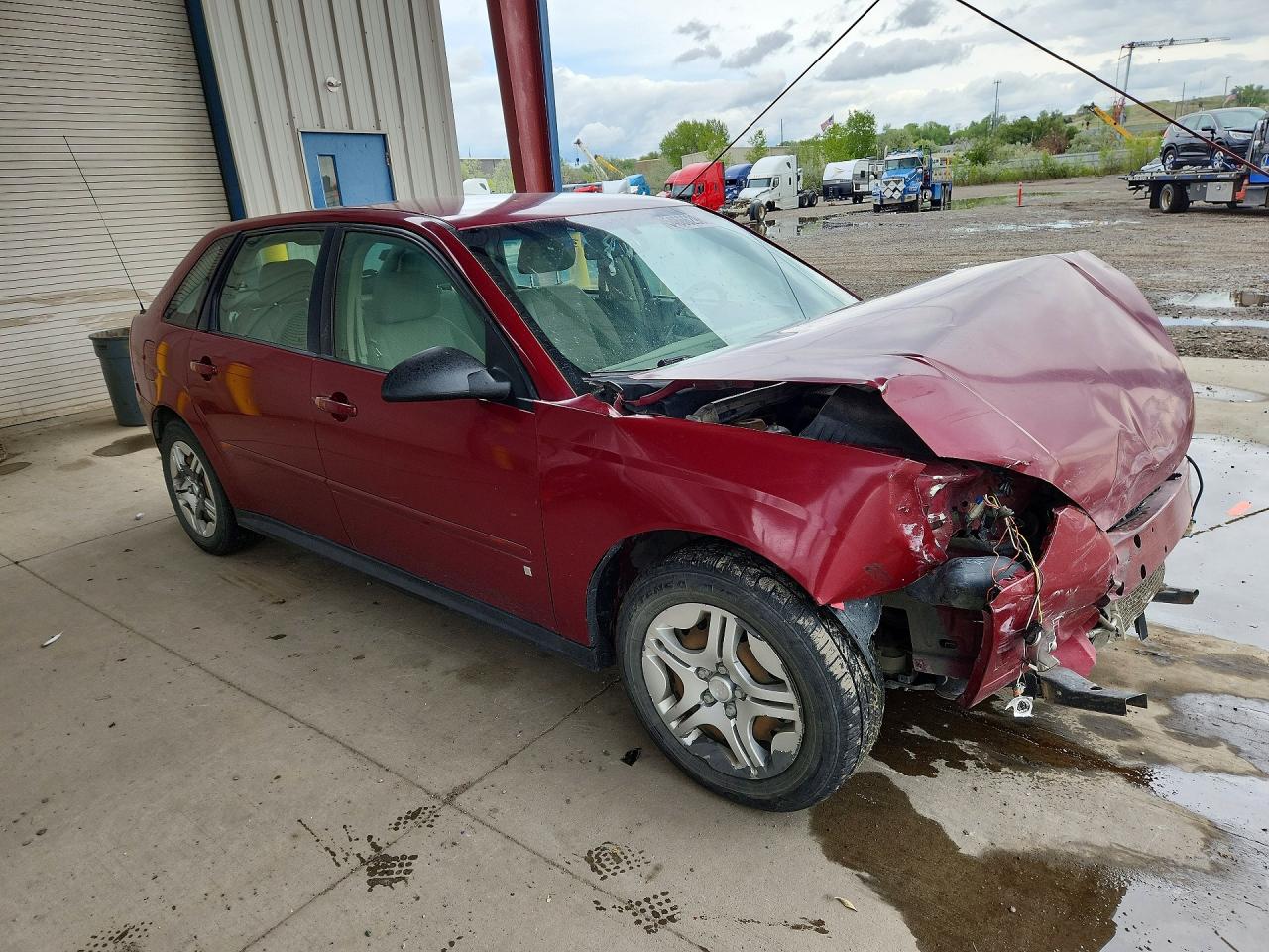 2007 Chevrolet Malibu Maxx Ls Burgundy vin: 1G1ZS68N27F142614
