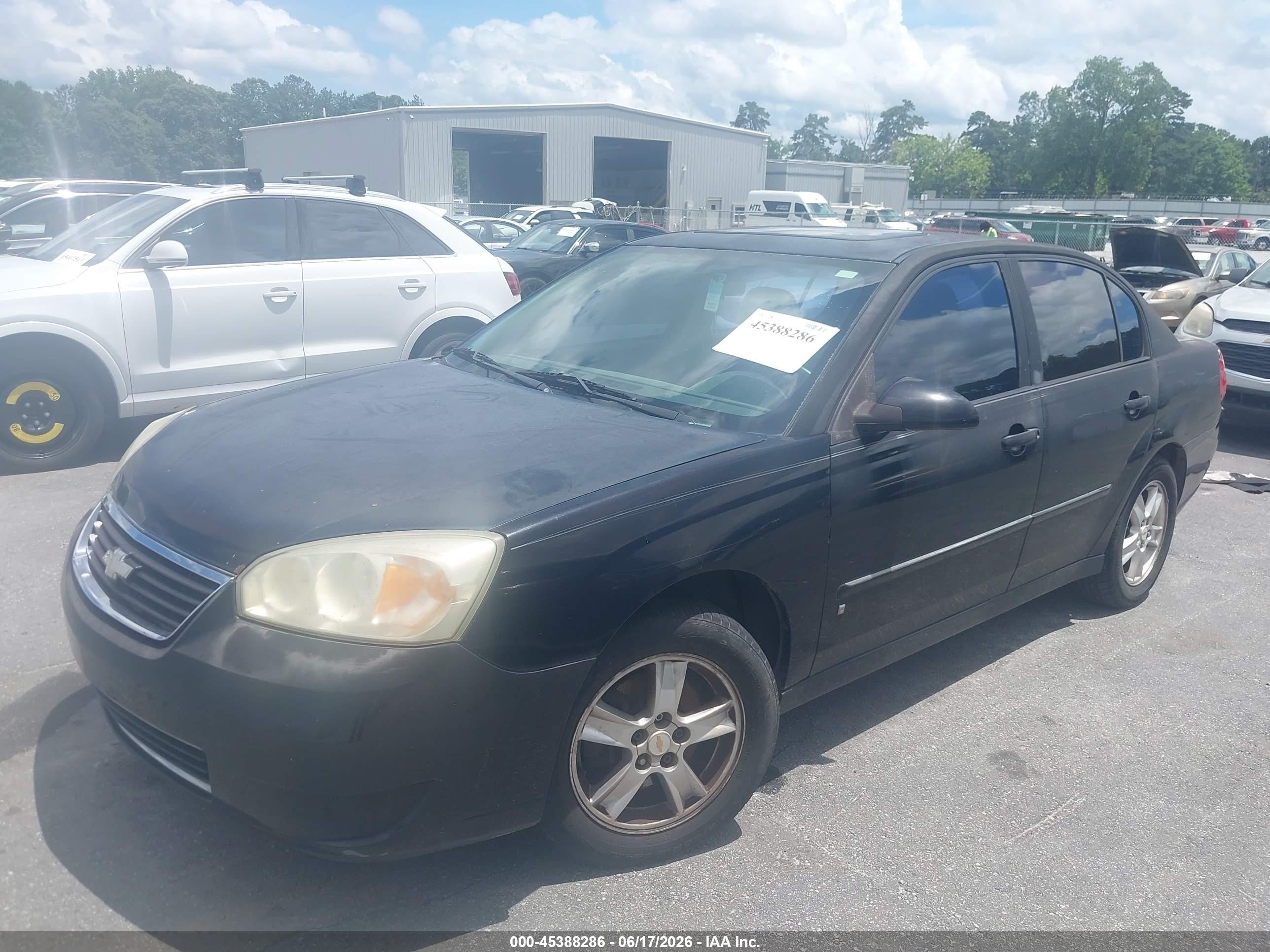 2006 Chevrolet Malibu Lt Black vin: 1G1ZT51806F254550
