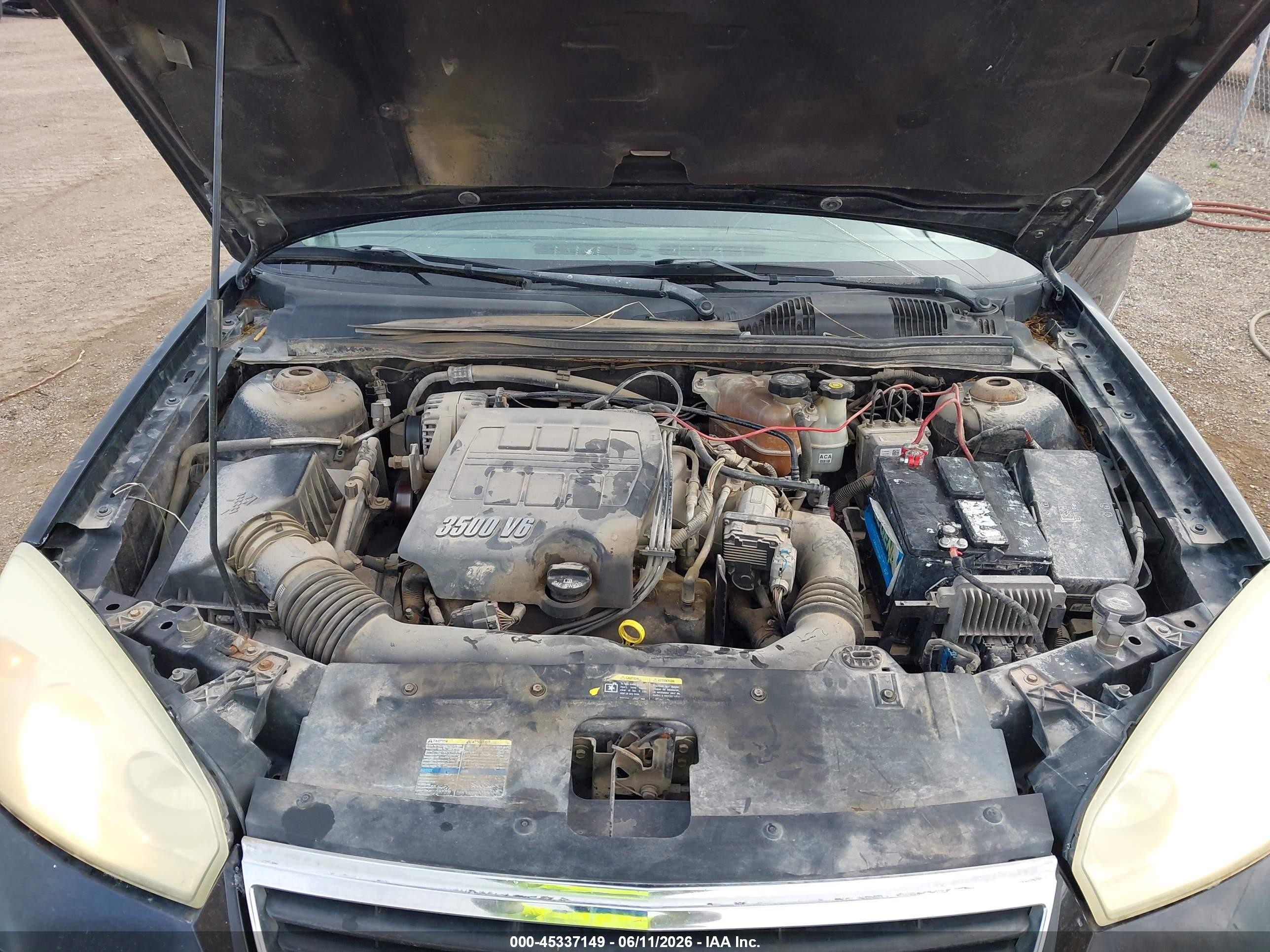 2006 Chevrolet Malibu Lt Black vin: 1G1ZT51816F282213