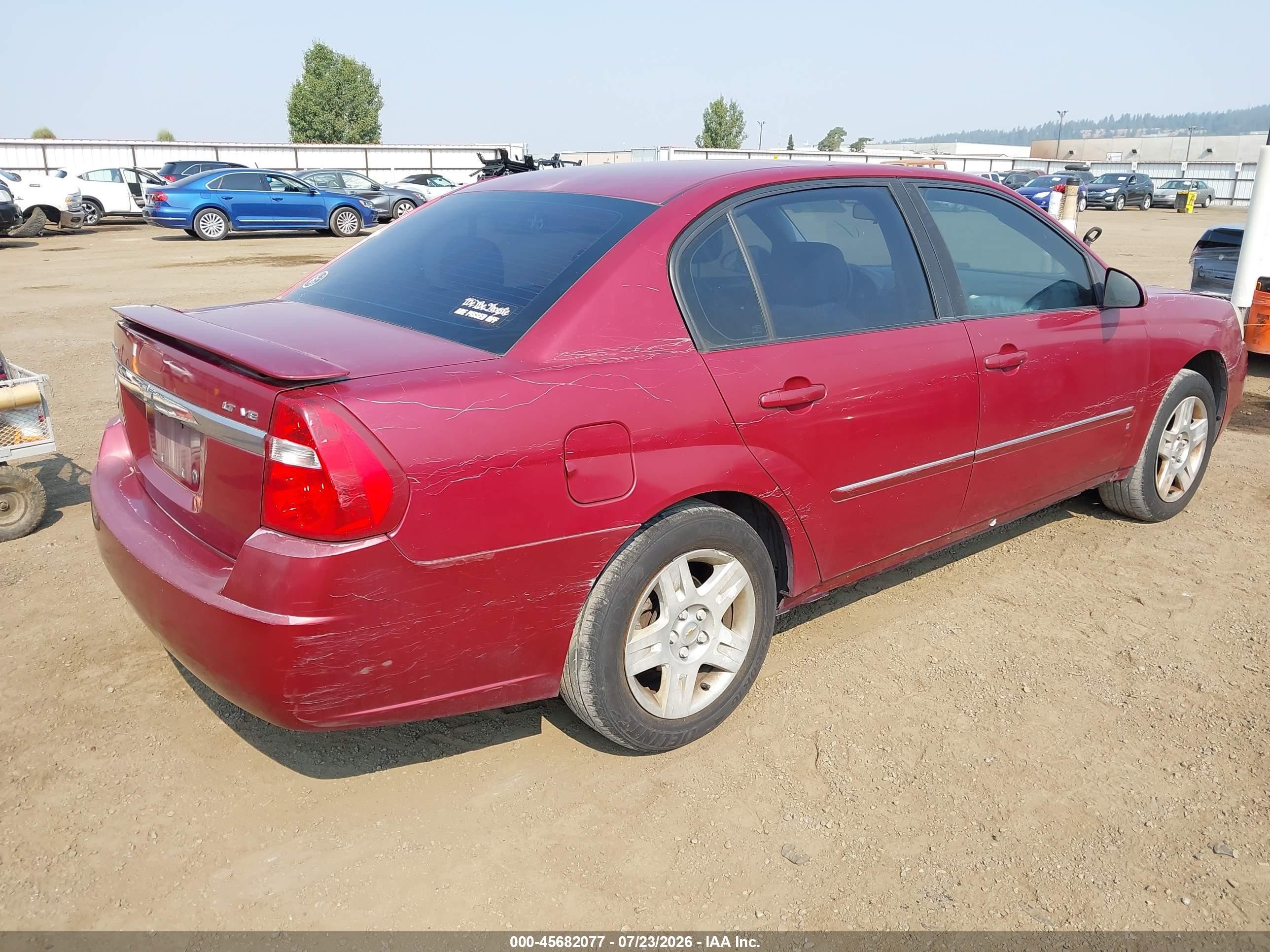 2006 Chevrolet Malibu Lt Red vin: 1G1ZT51826F256154