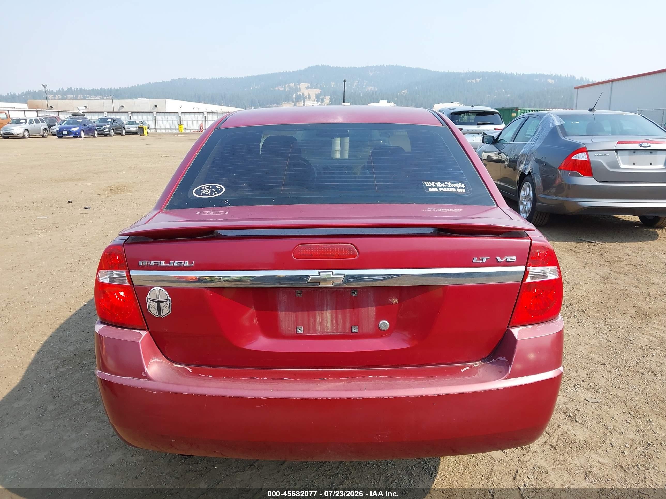2006 Chevrolet Malibu Lt Red vin: 1G1ZT51826F256154