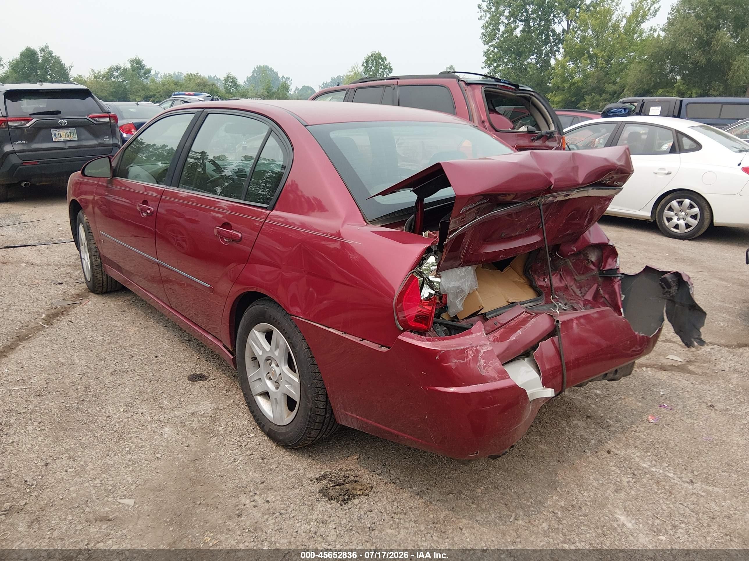2006 Chevrolet Malibu Lt Red vin: 1G1ZT51856F189937