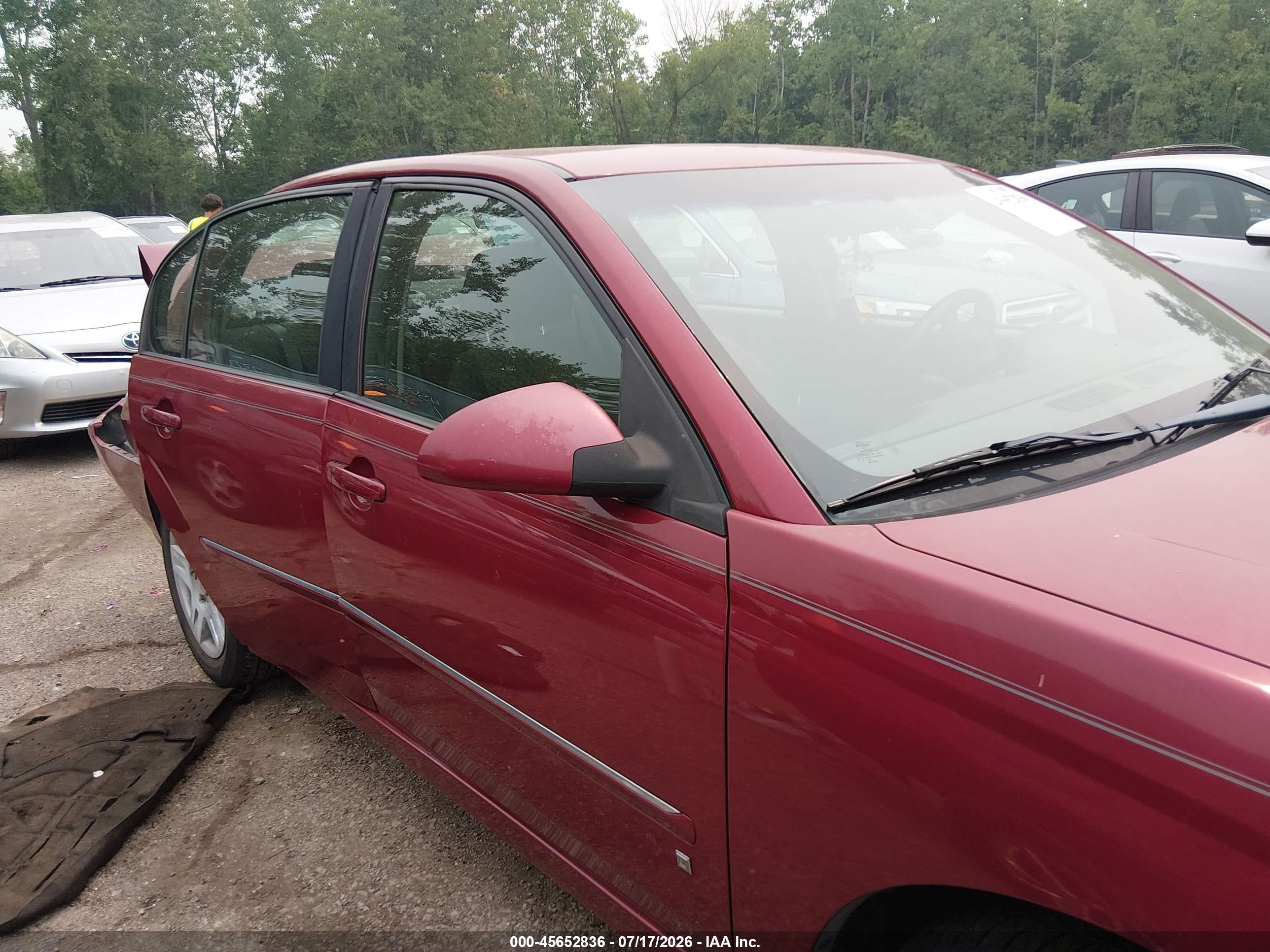 2006 Chevrolet Malibu Lt Red vin: 1G1ZT51856F189937