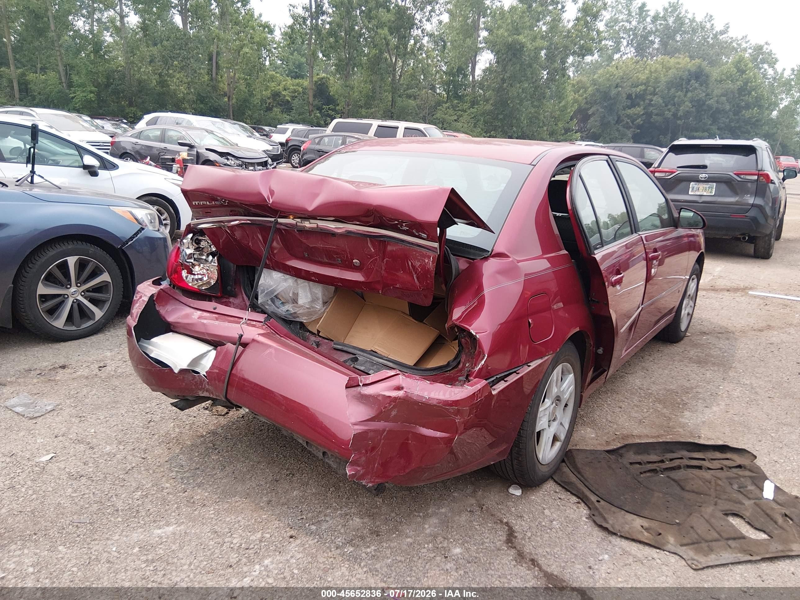 2006 Chevrolet Malibu Lt Red vin: 1G1ZT51856F189937