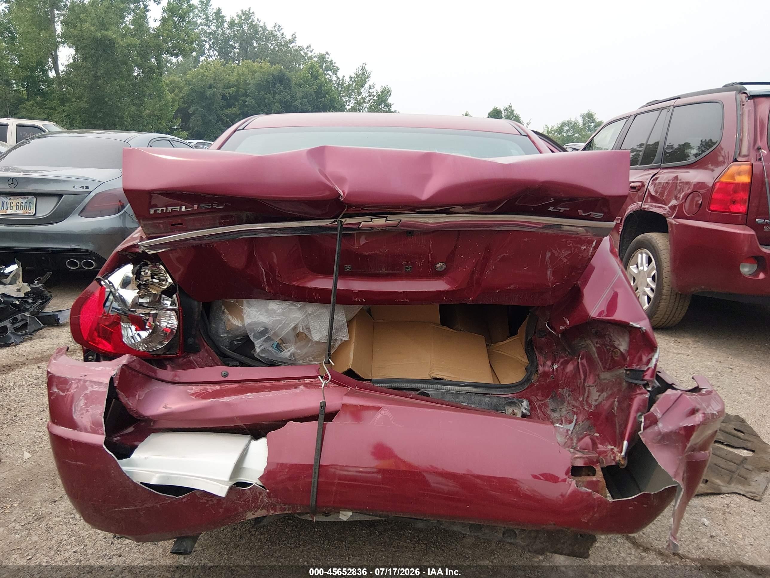 2006 Chevrolet Malibu Lt Red vin: 1G1ZT51856F189937