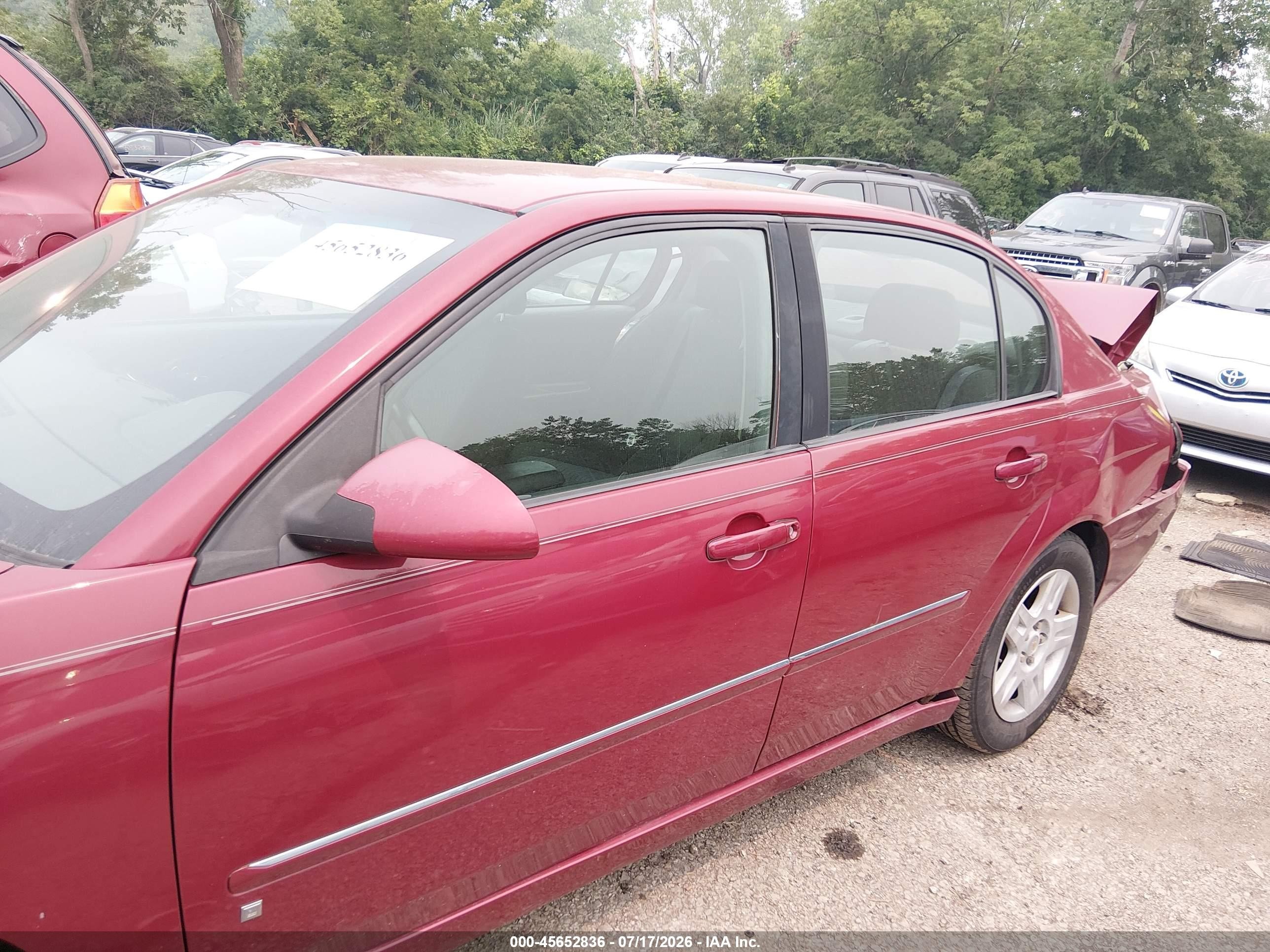 2006 Chevrolet Malibu Lt Red vin: 1G1ZT51856F189937