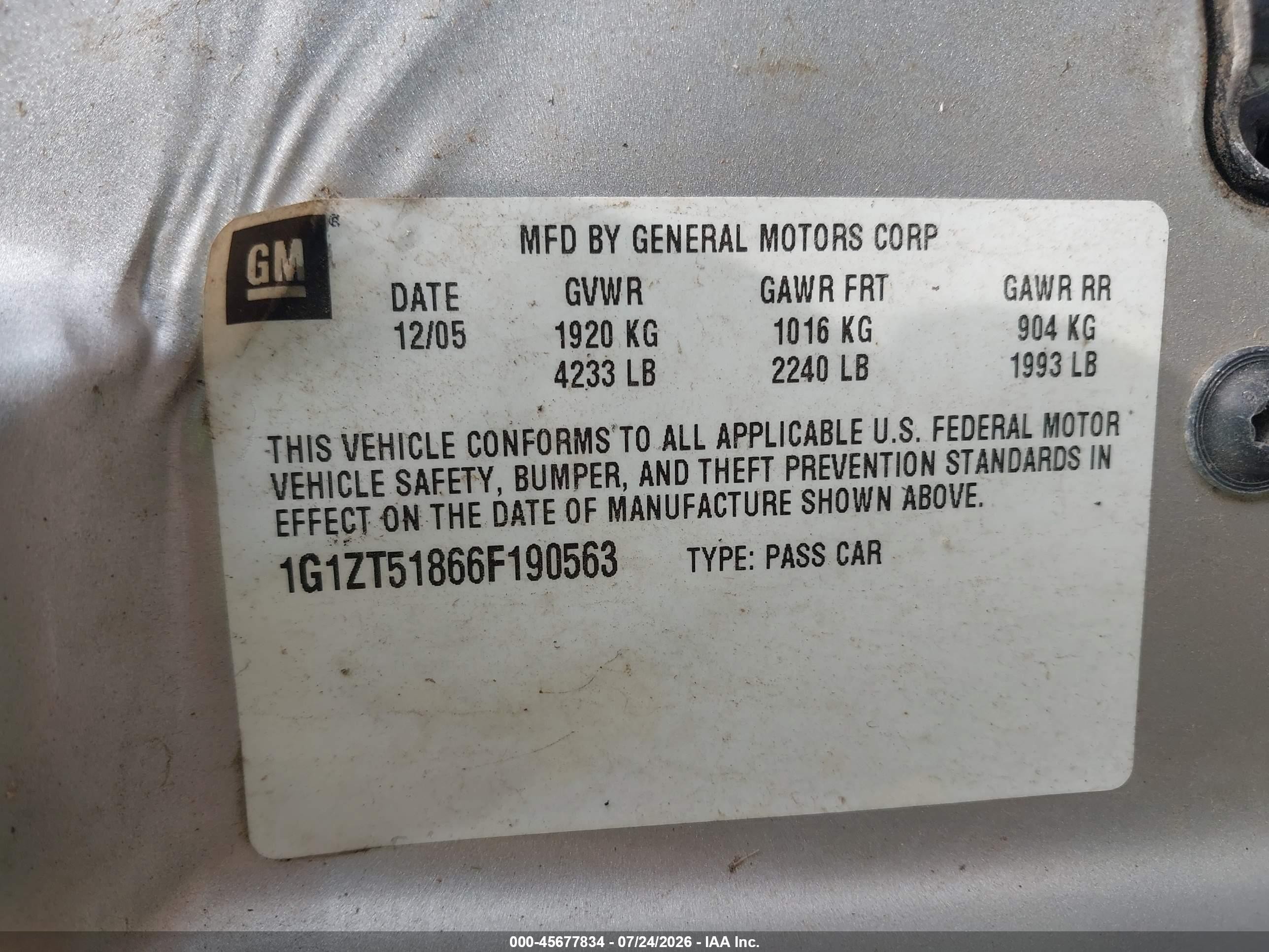 2006 Chevrolet Malibu Lt Серебряный vin: 1G1ZT51866F190563
