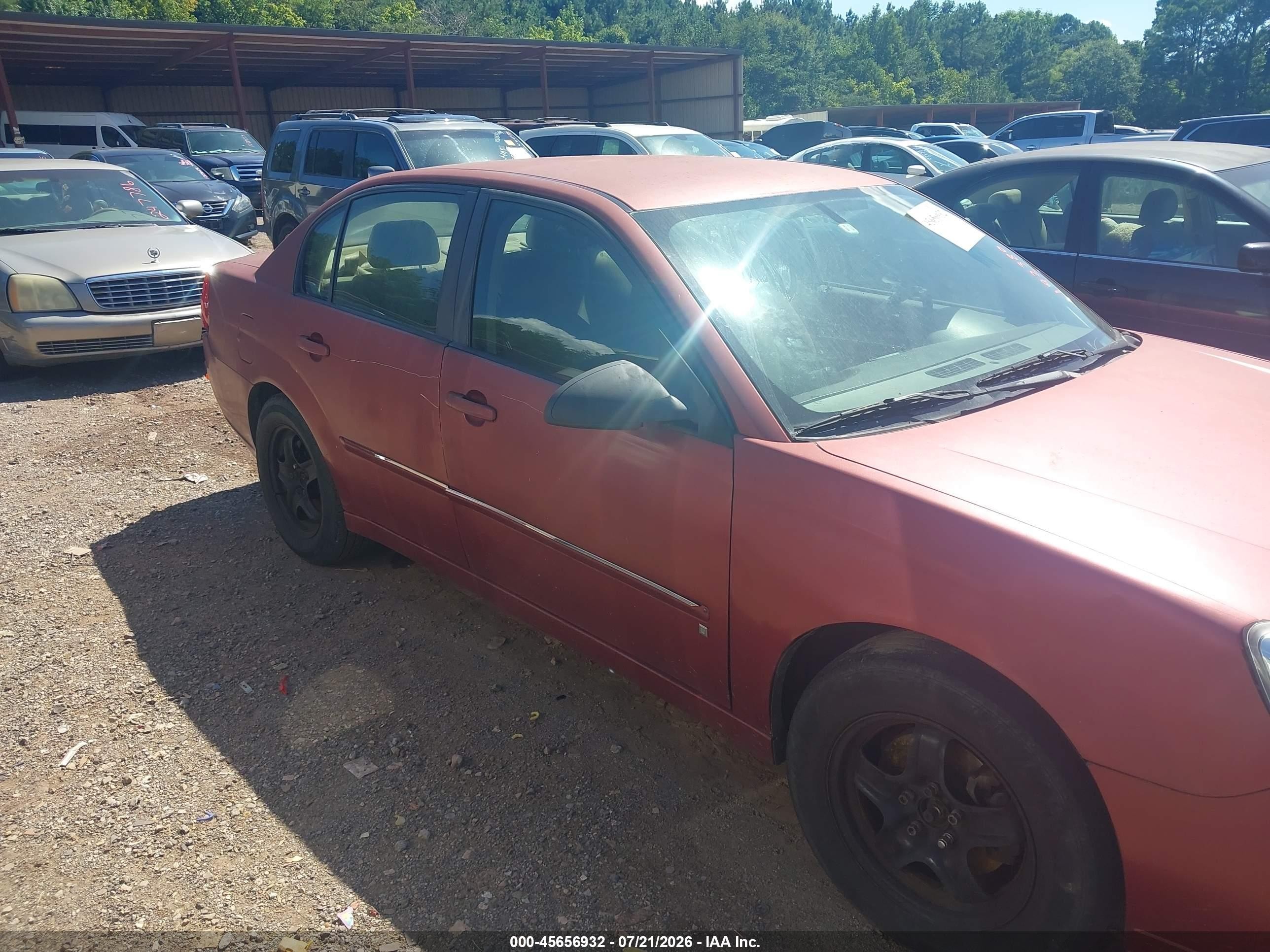 2006 Chevrolet Malibu Lt Burgundy vin: 1G1ZT51886F192380
