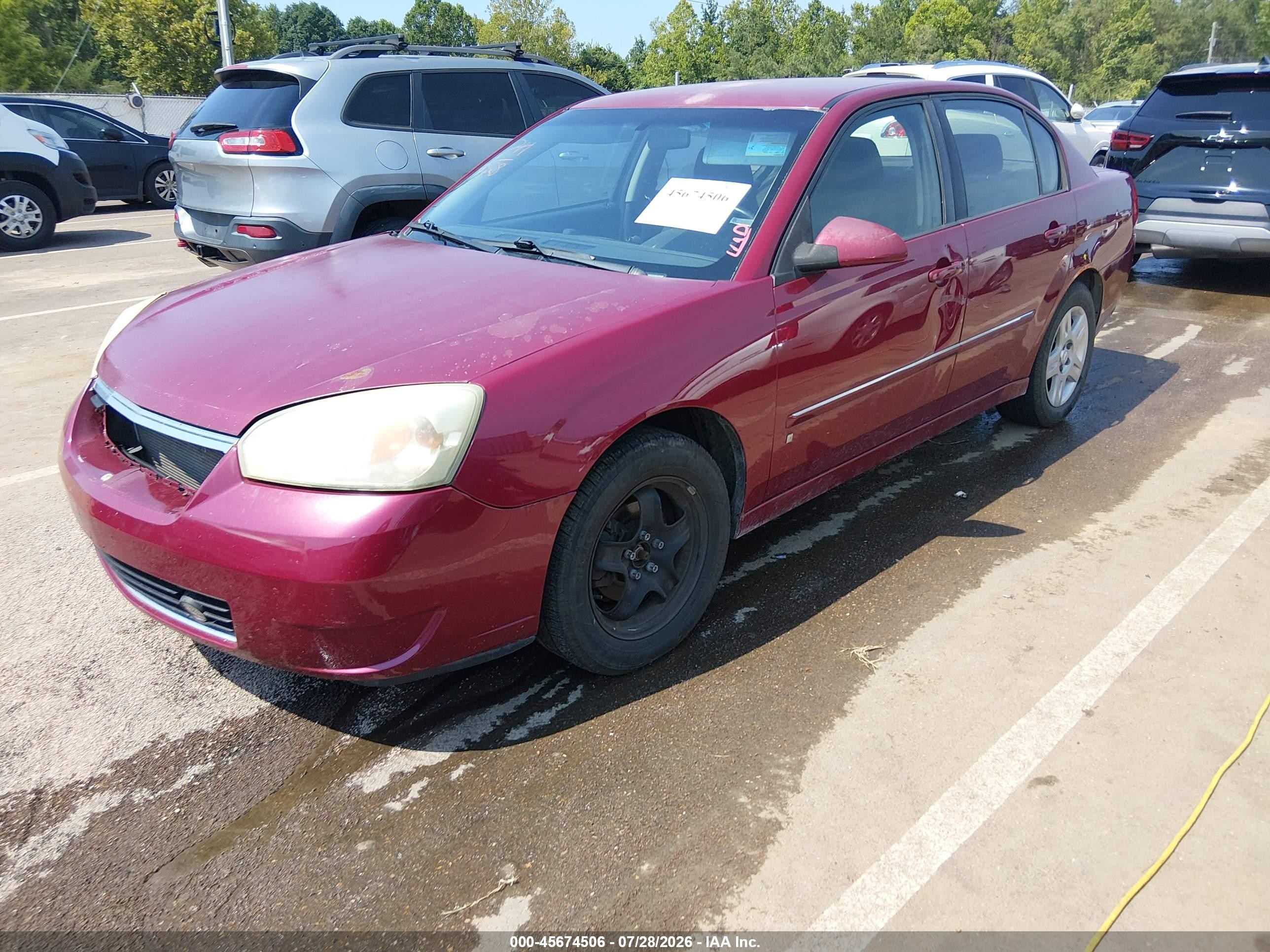 2006 Chevrolet Malibu Lt Red vin: 1G1ZT51F56F294833