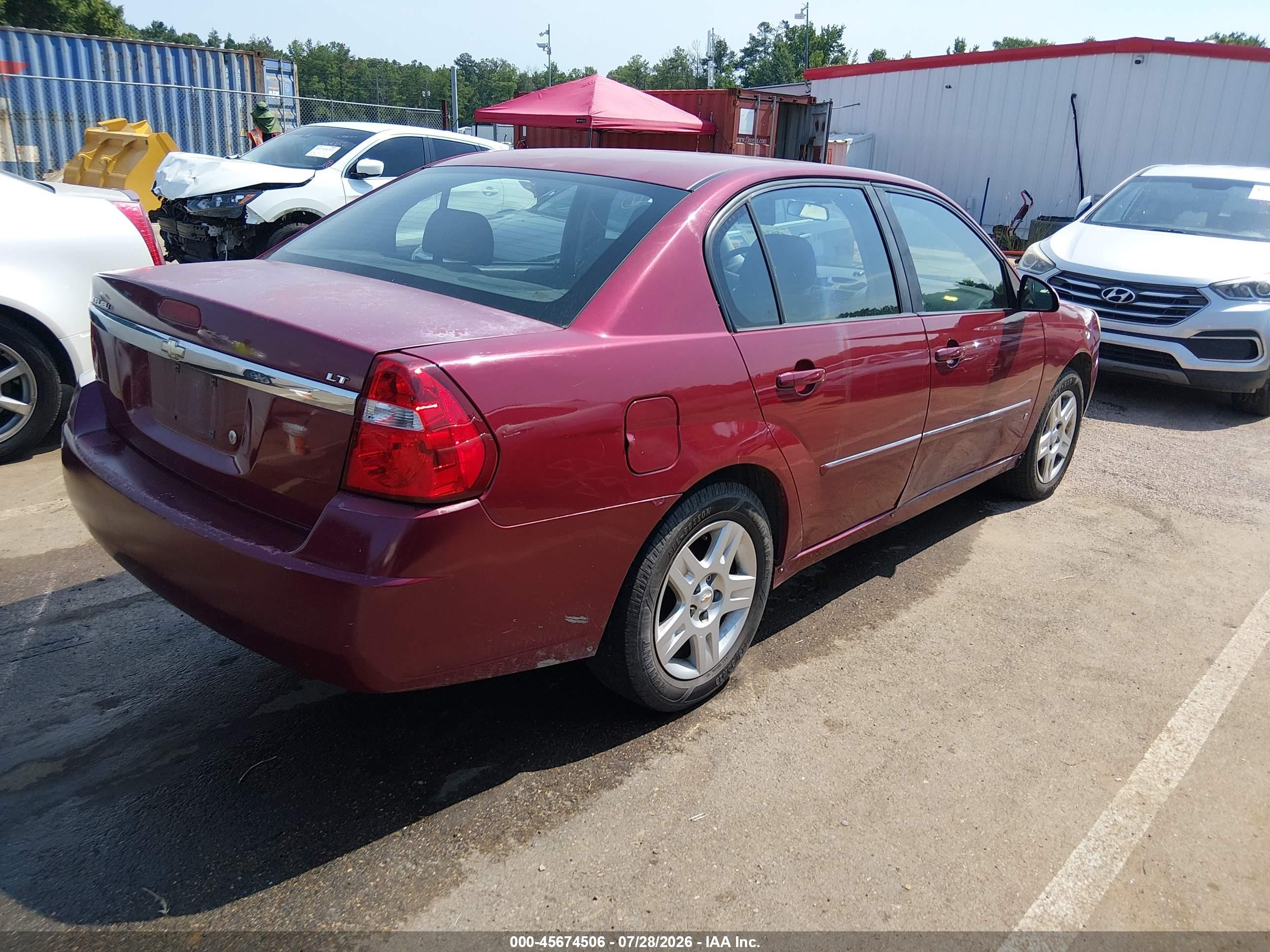 2006 Chevrolet Malibu Lt Red vin: 1G1ZT51F56F294833