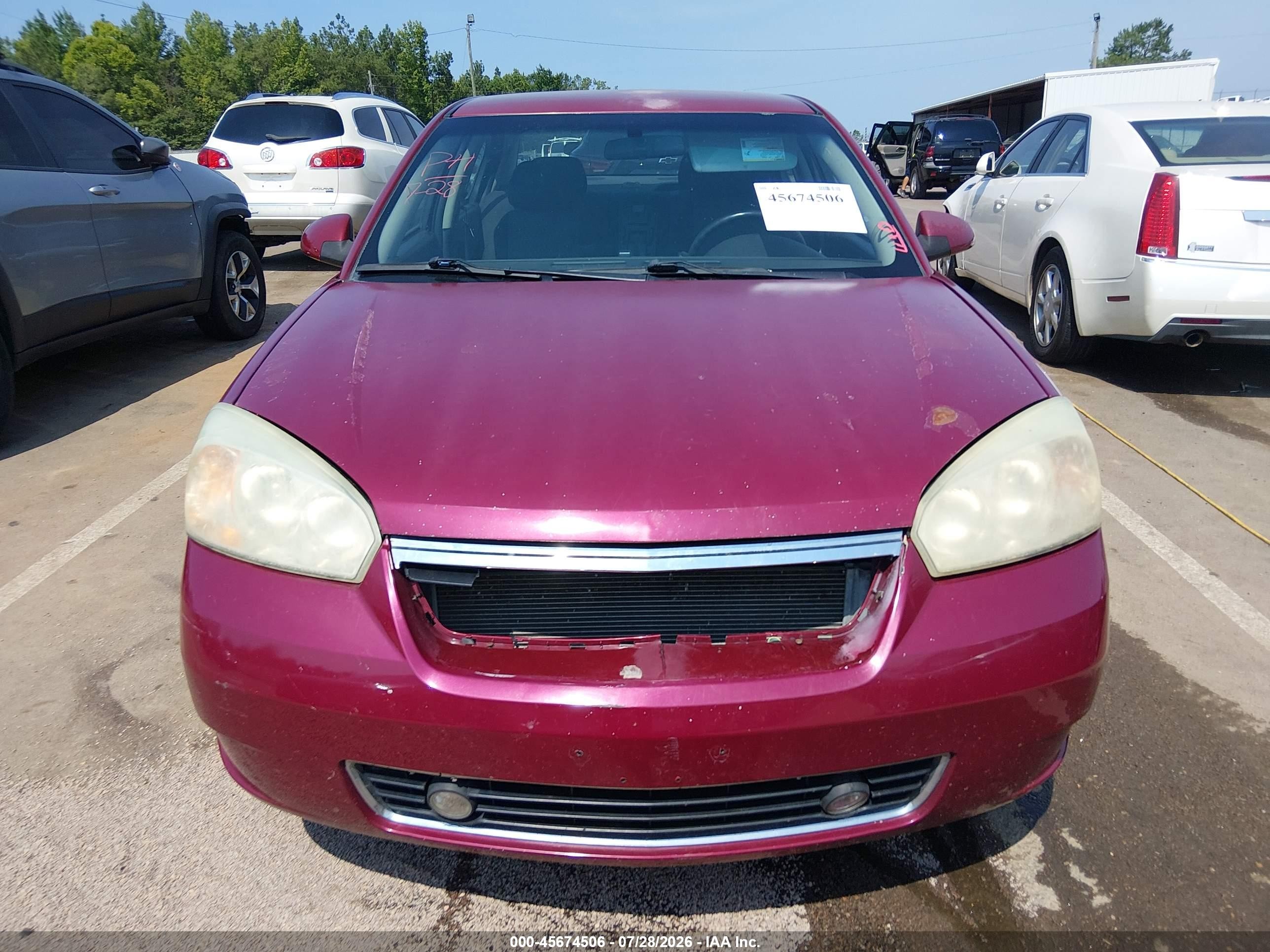 2006 Chevrolet Malibu Lt Red vin: 1G1ZT51F56F294833