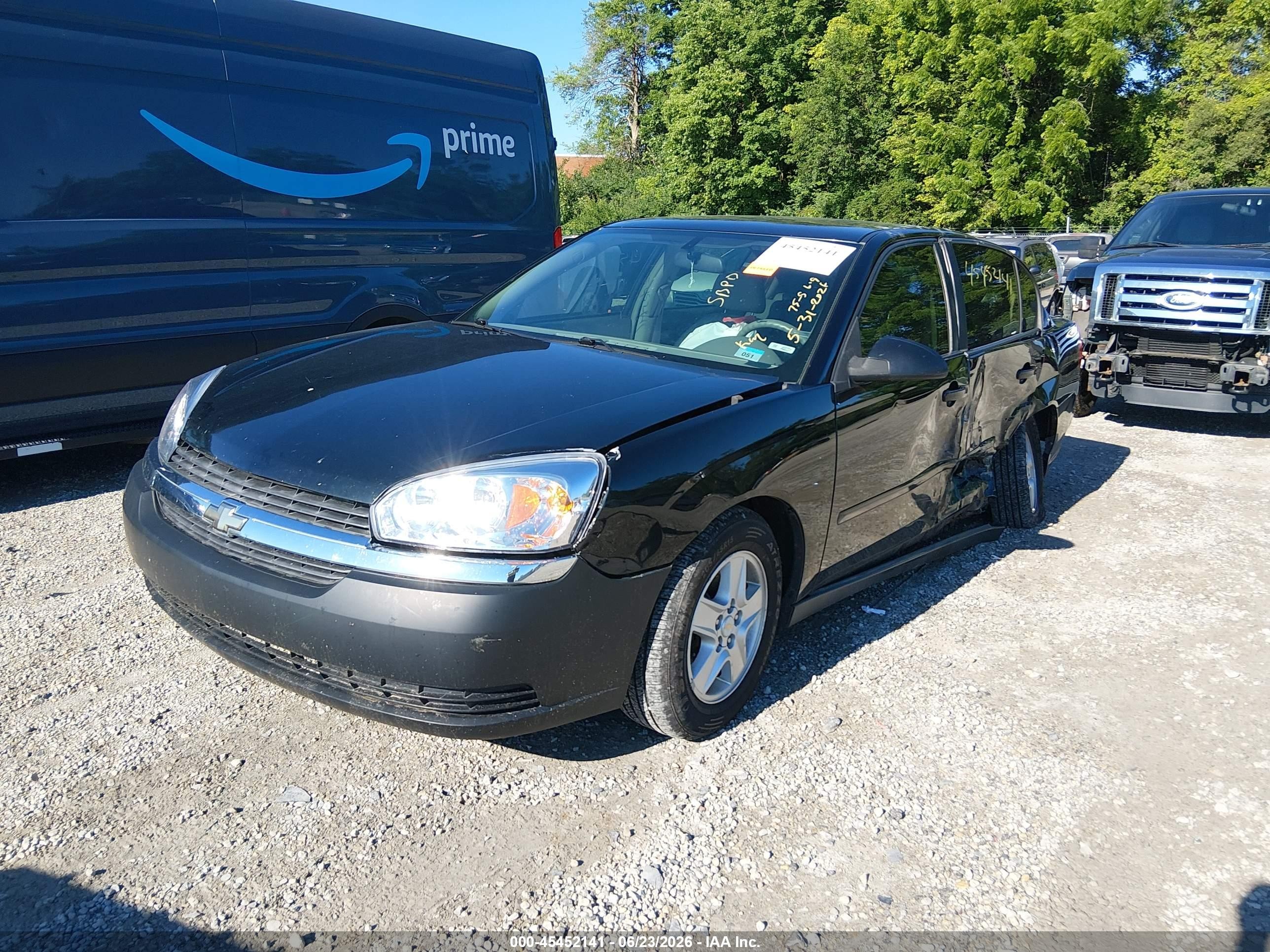 2005 Chevrolet Malibu Ls Black vin: 1G1ZT52825F322098