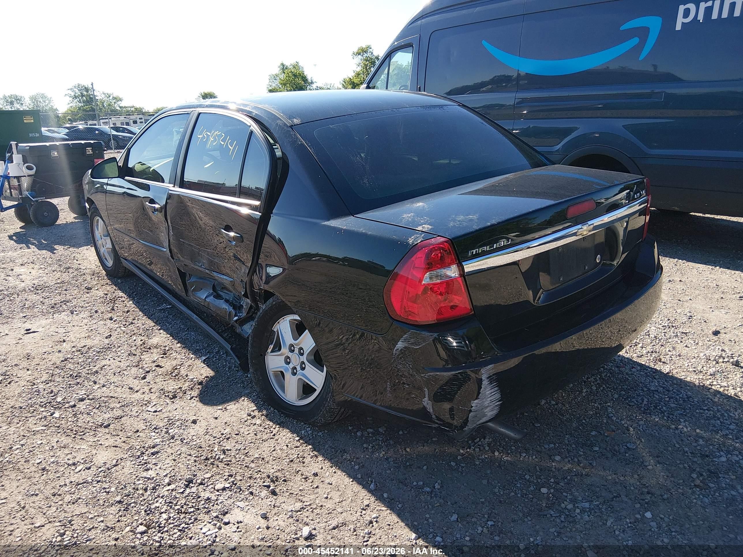 2005 Chevrolet Malibu Ls Black vin: 1G1ZT52825F322098