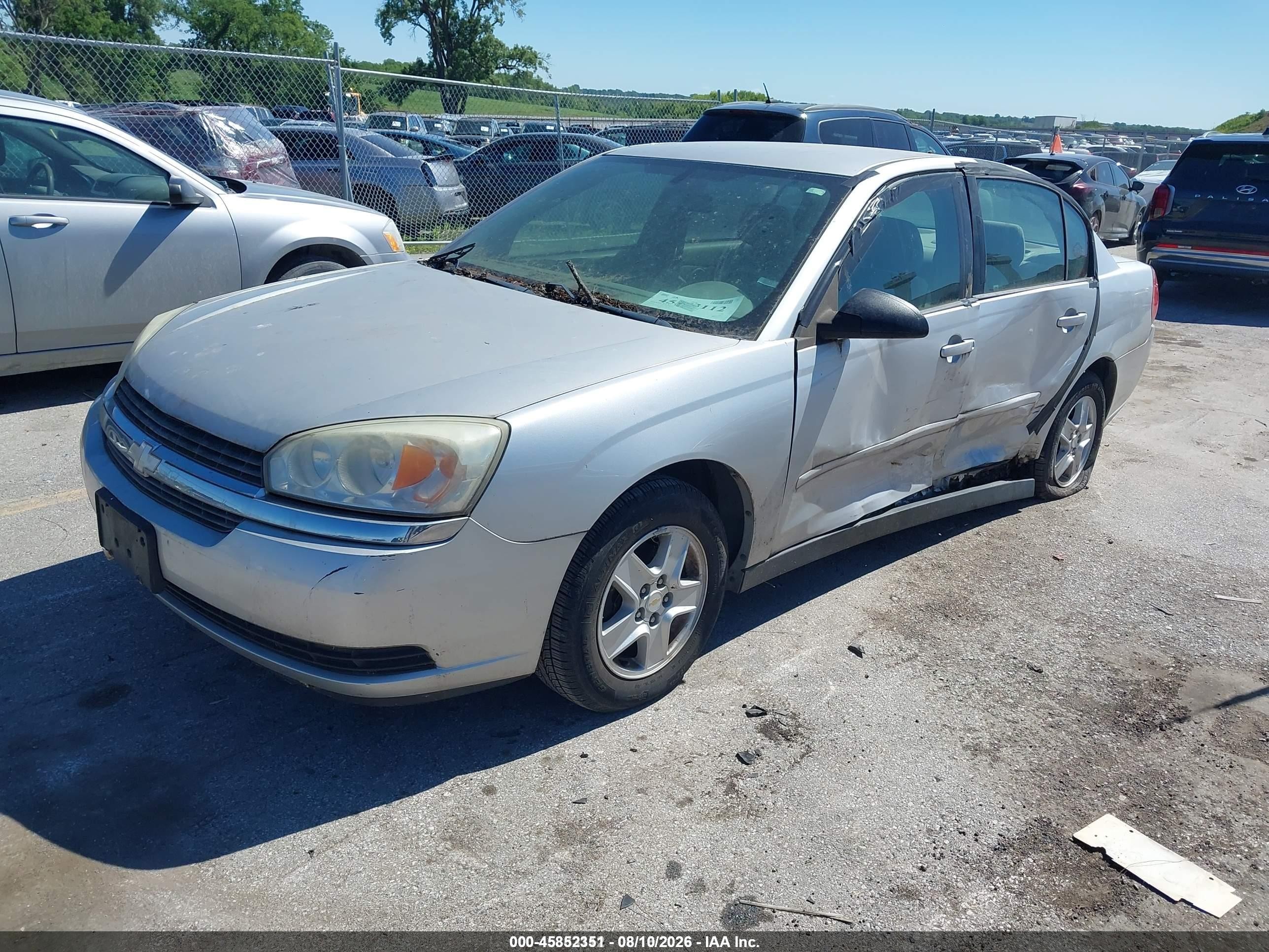 2005 Chevrolet Malibu Ls Silver vin: 1G1ZT52845F118628