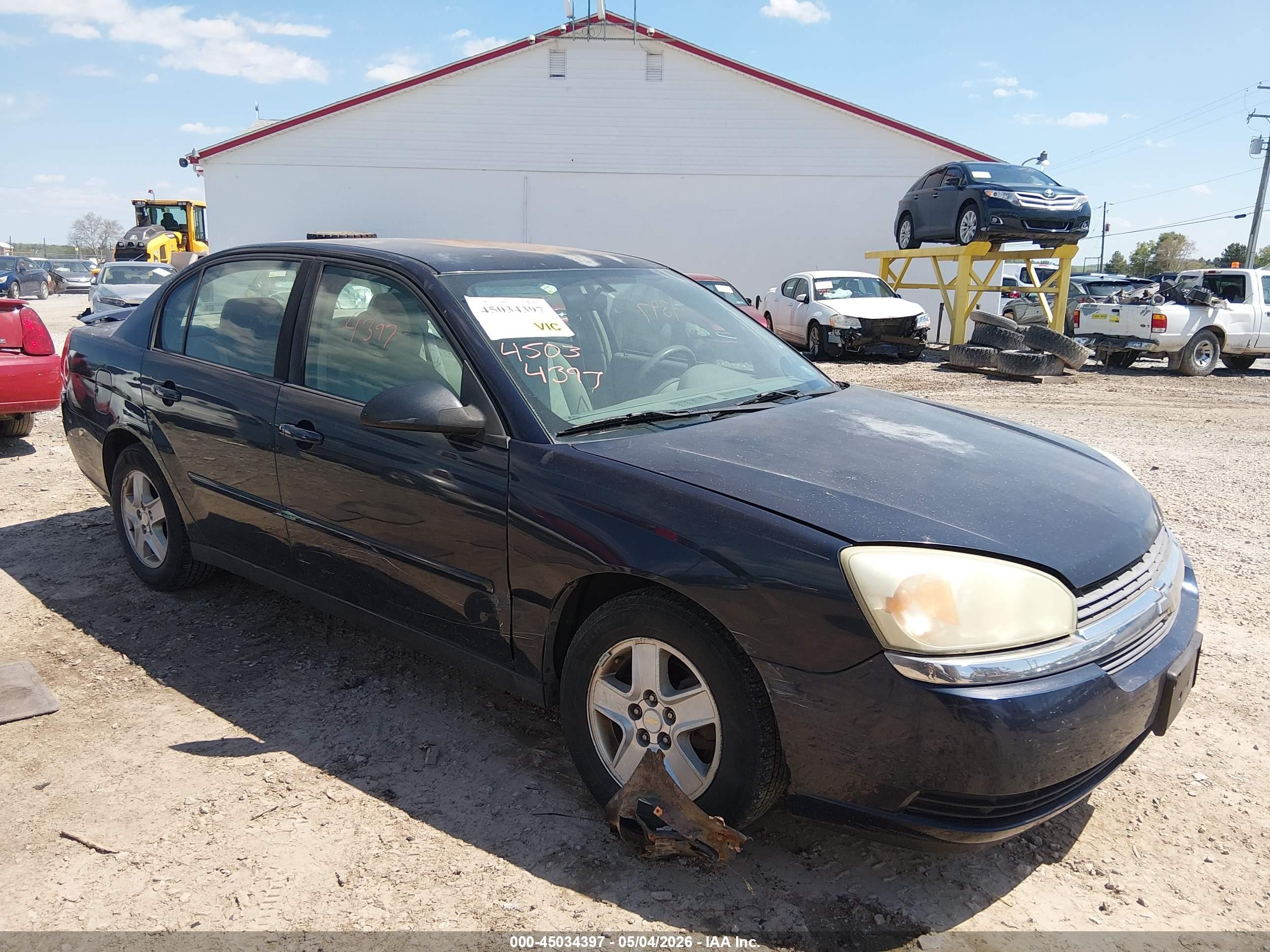 2005 Chevrolet Malibu Ls Blue vin: 1G1ZT52875F182629