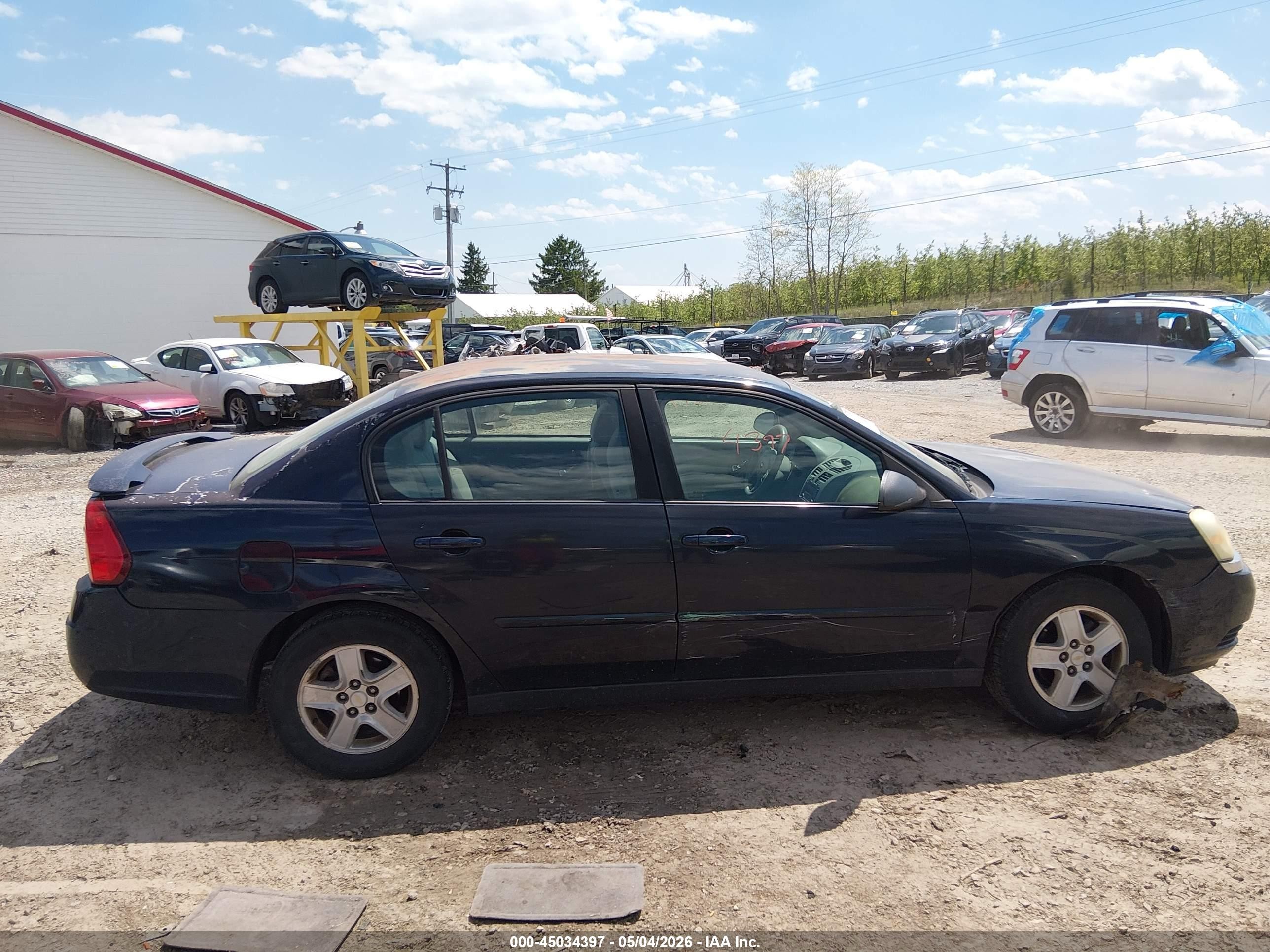2005 Chevrolet Malibu Ls Blue vin: 1G1ZT52875F182629