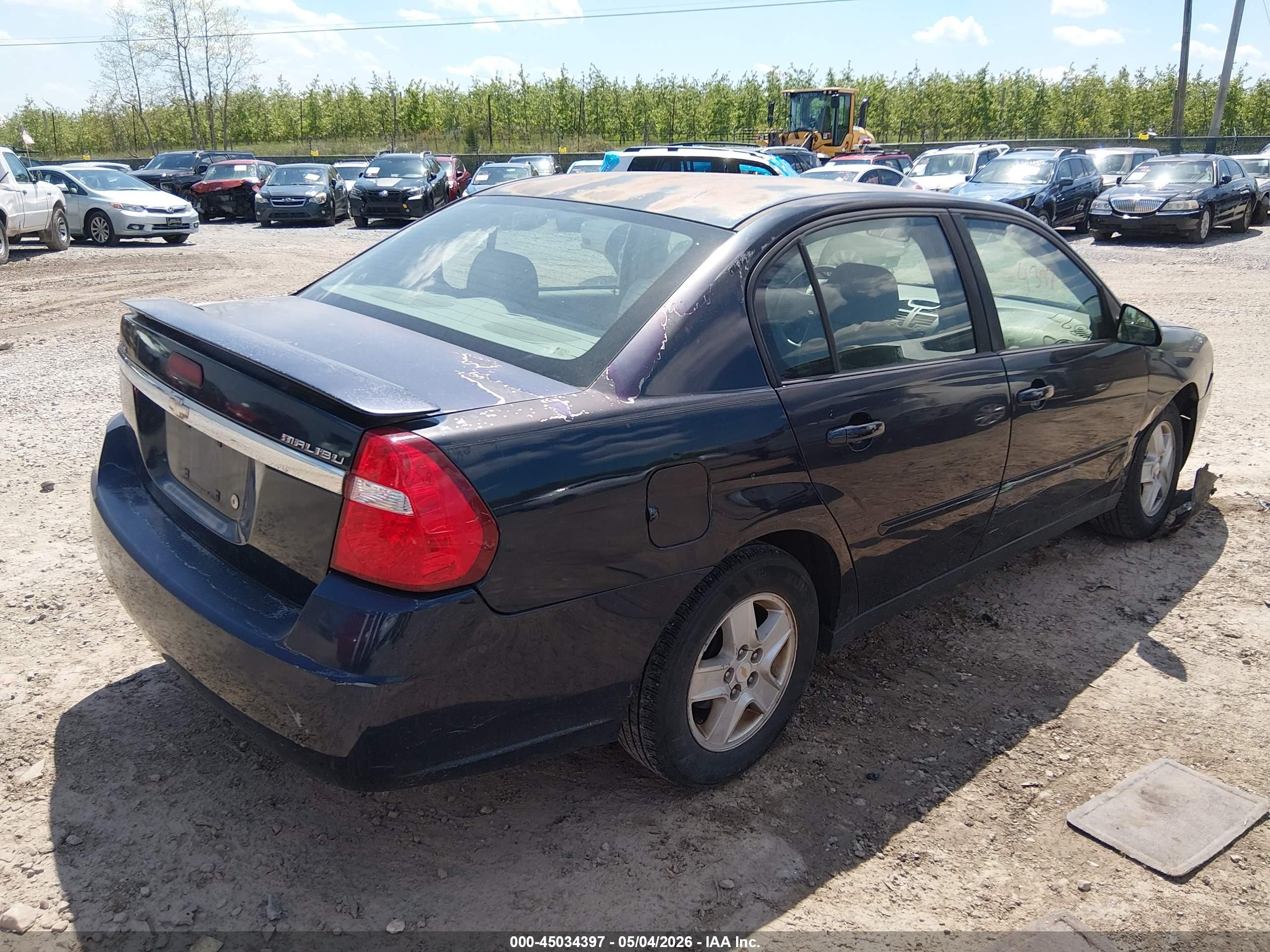 2005 Chevrolet Malibu Ls Blue vin: 1G1ZT52875F182629