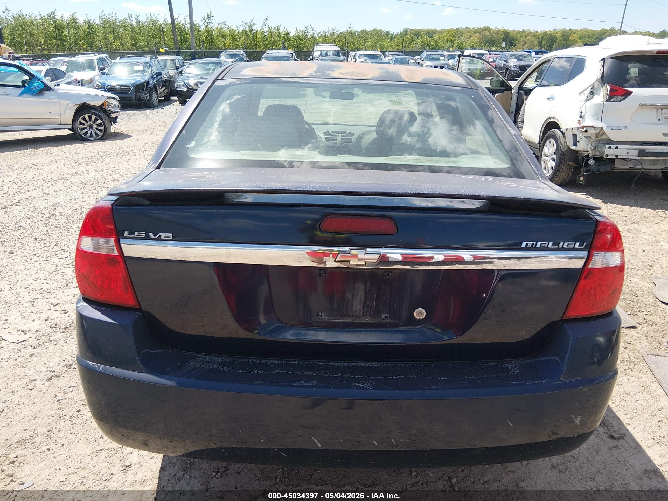 2005 Chevrolet Malibu Ls Blue vin: 1G1ZT52875F182629