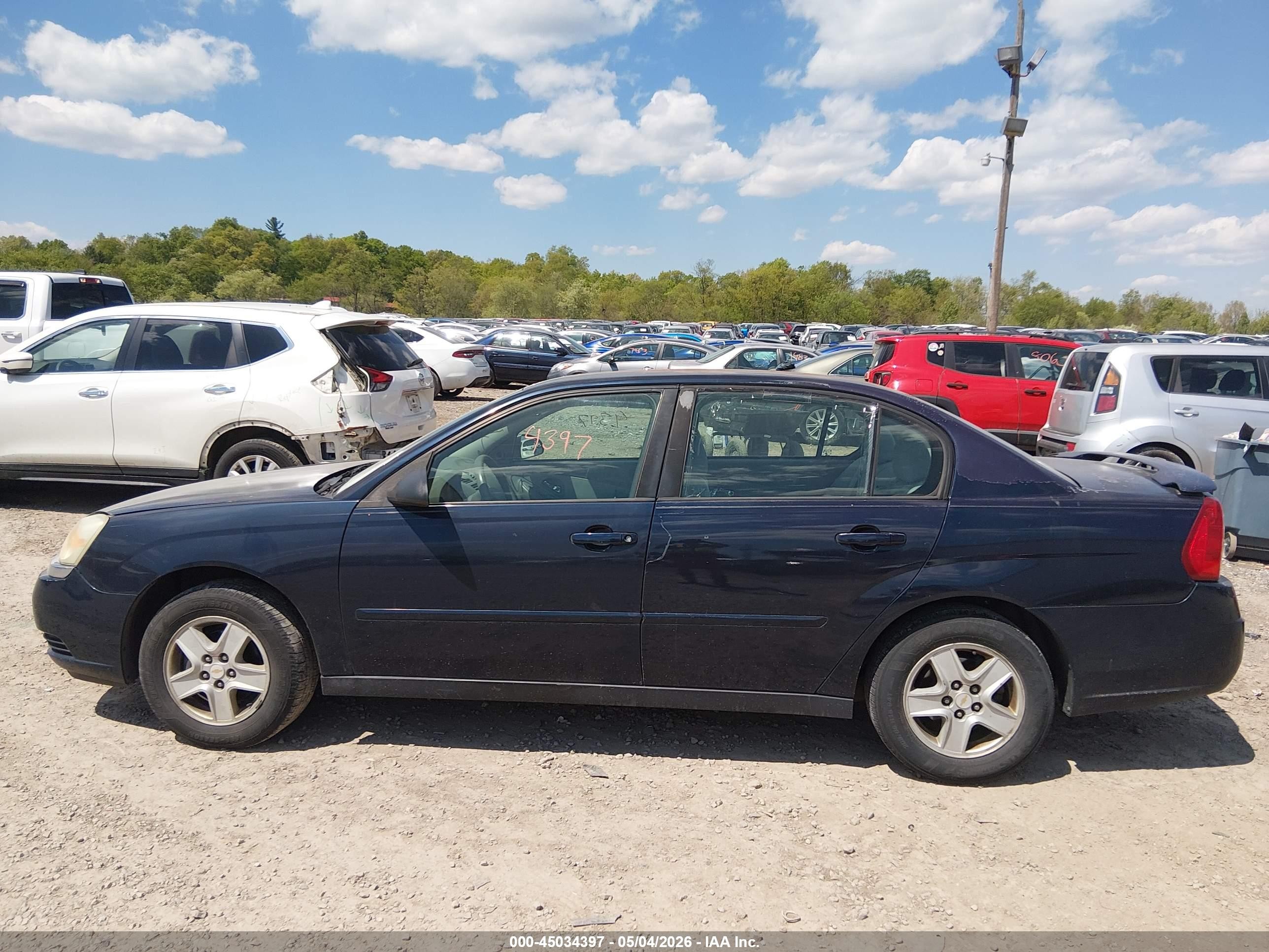 2005 Chevrolet Malibu Ls Blue vin: 1G1ZT52875F182629