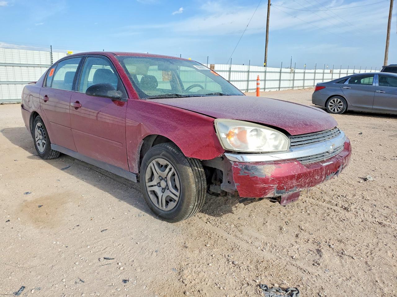 2005 Chevrolet Malibu Ls Burgundy vin: 1G1ZT52875F306091