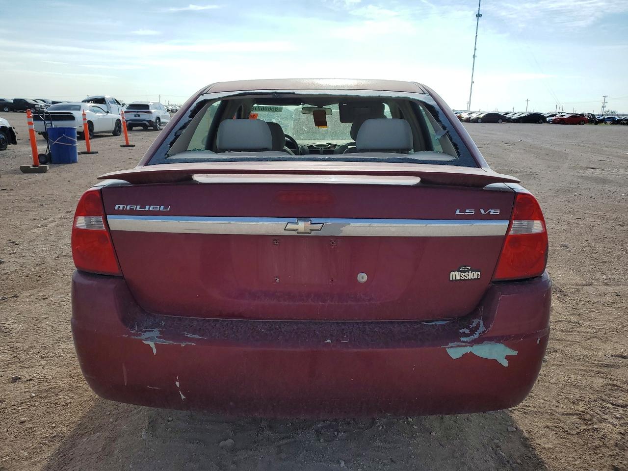 2005 Chevrolet Malibu Ls Burgundy vin: 1G1ZT52875F306091