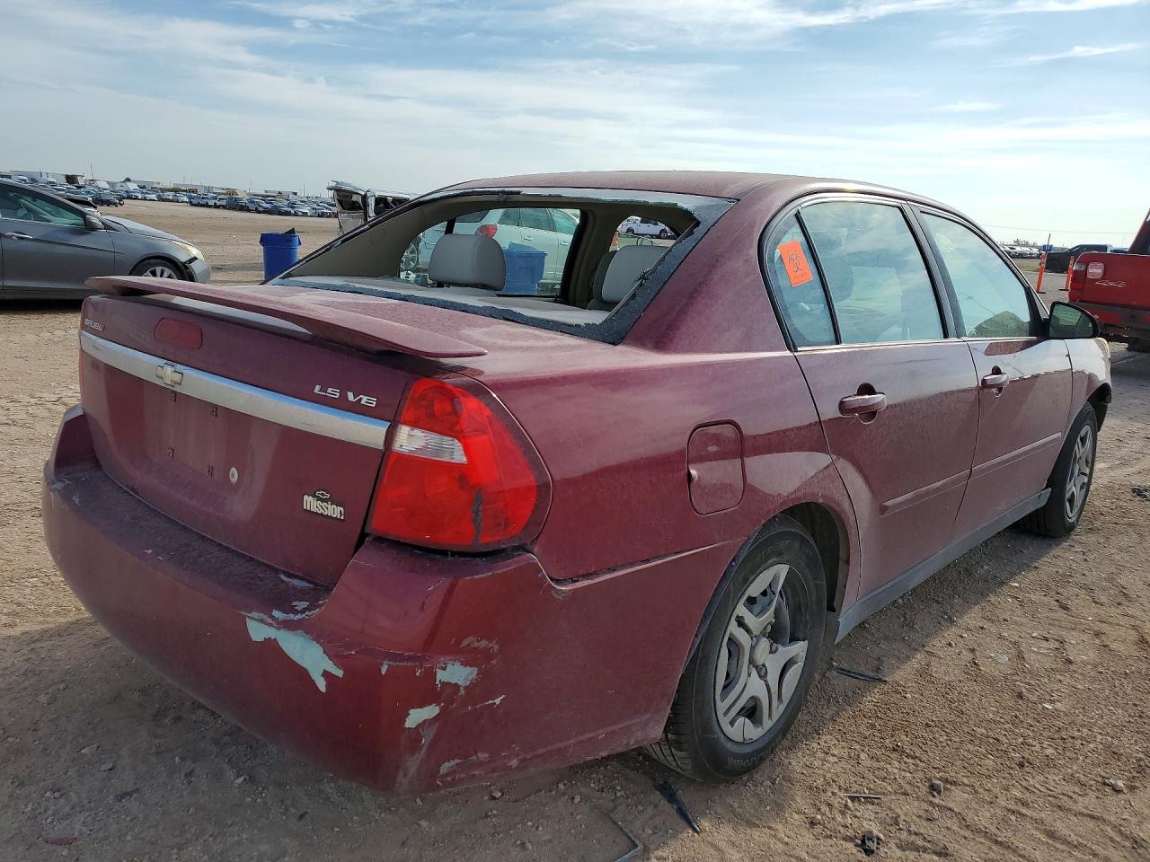 2005 Chevrolet Malibu Ls Burgundy vin: 1G1ZT52875F306091