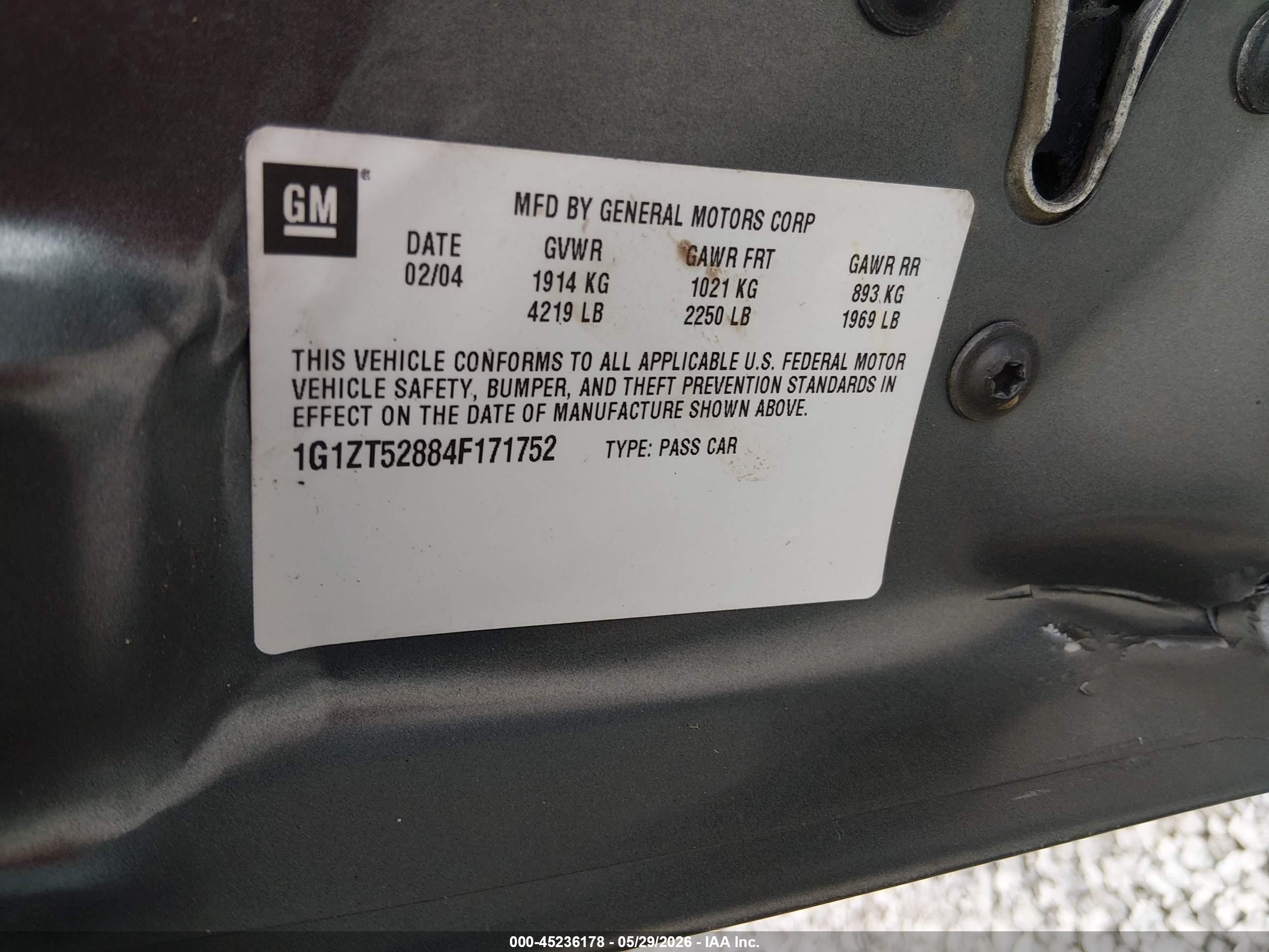 2004 Chevrolet Malibu Ls Серый vin: 1G1ZT52884F171752