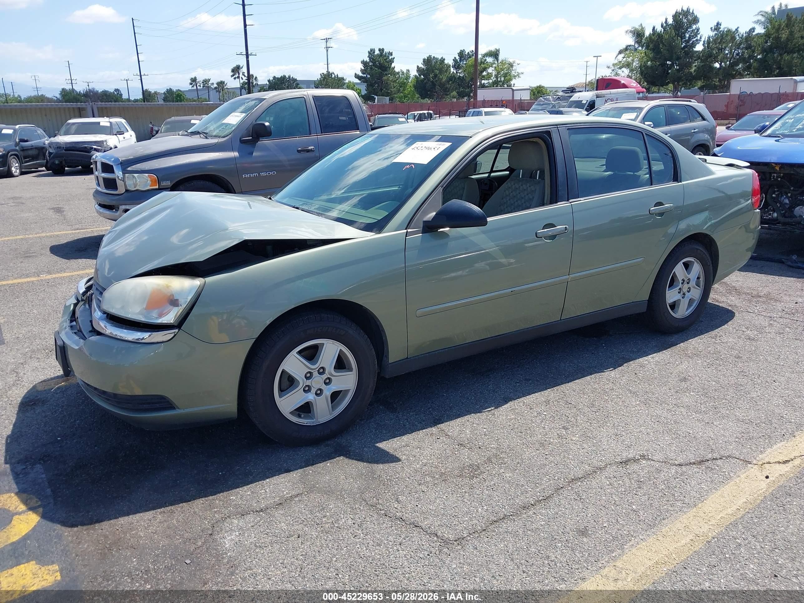 2005 Chevrolet Malibu Ls Желто-коричневый vin: 1G1ZT52885F237475