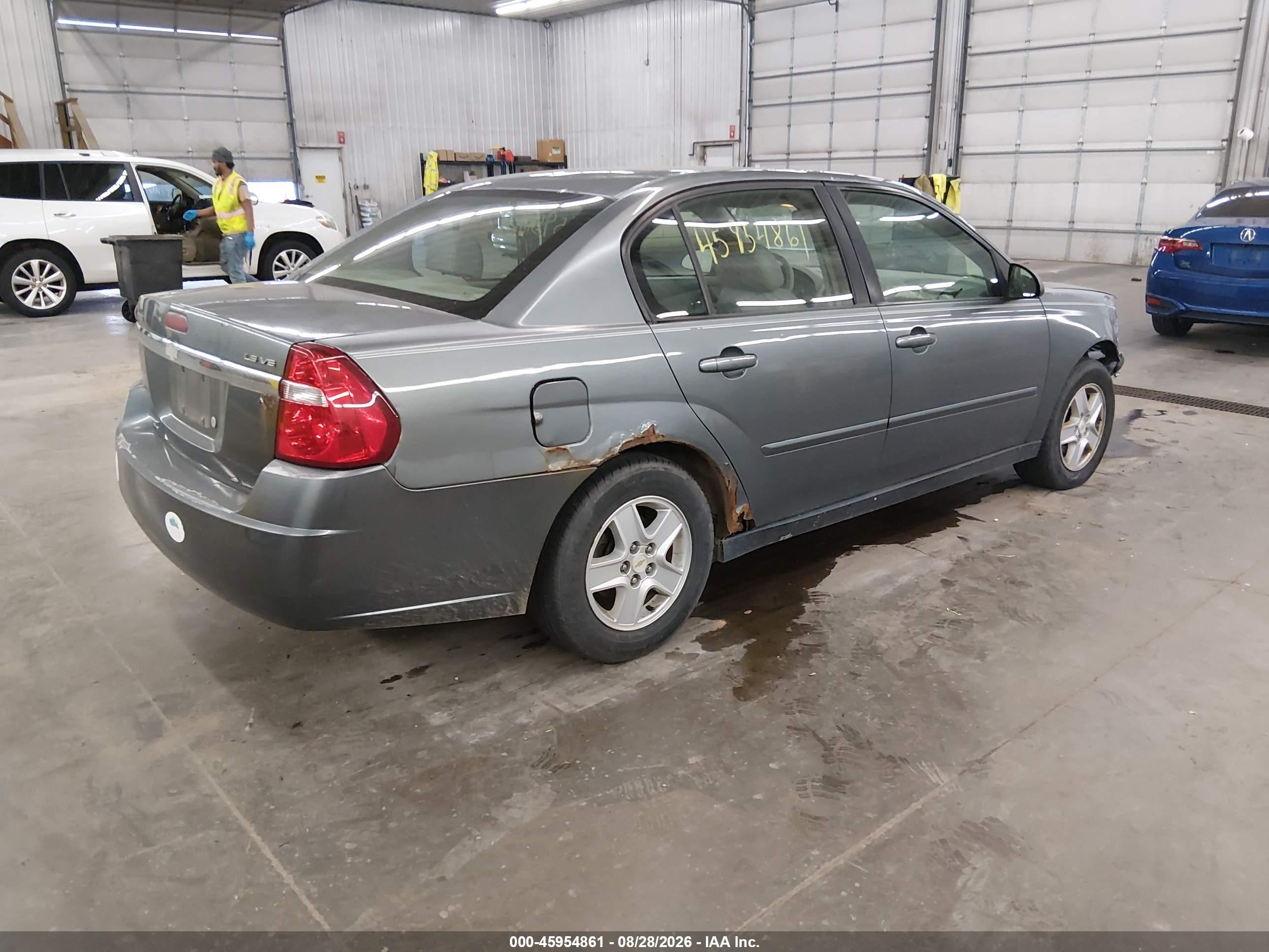 2005 Chevrolet Malibu Ls Gray vin: 1G1ZT528X5F132243