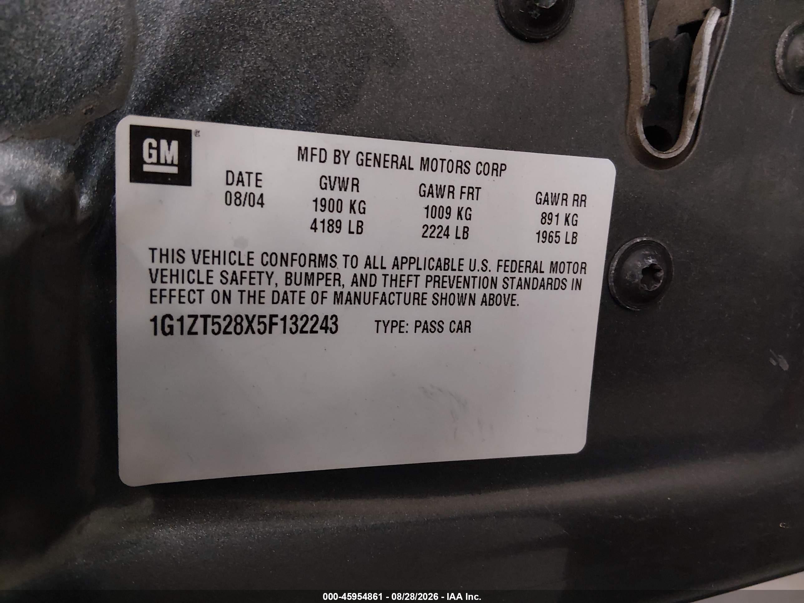 2005 Chevrolet Malibu Ls Gray vin: 1G1ZT528X5F132243