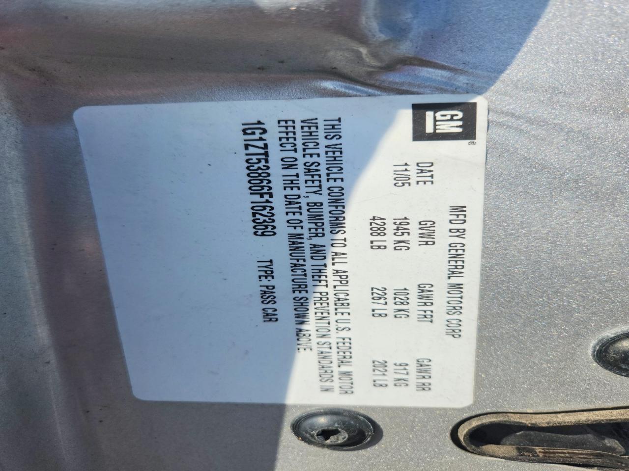 2006 Chevrolet Malibu Lt Серебряный vin: 1G1ZT53866F162369