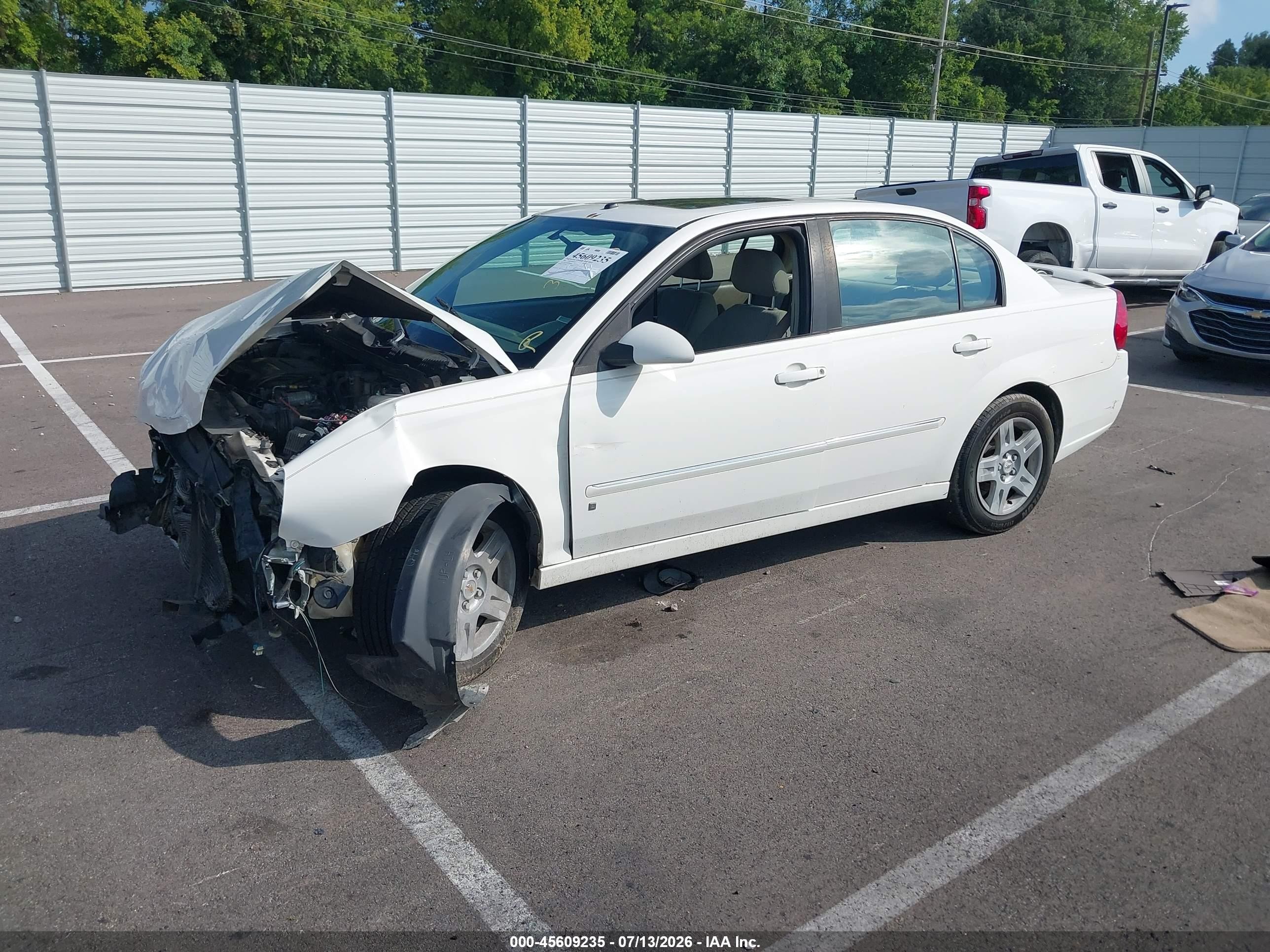 2006 Chevrolet Malibu Lt White vin: 1G1ZT538X6F130217