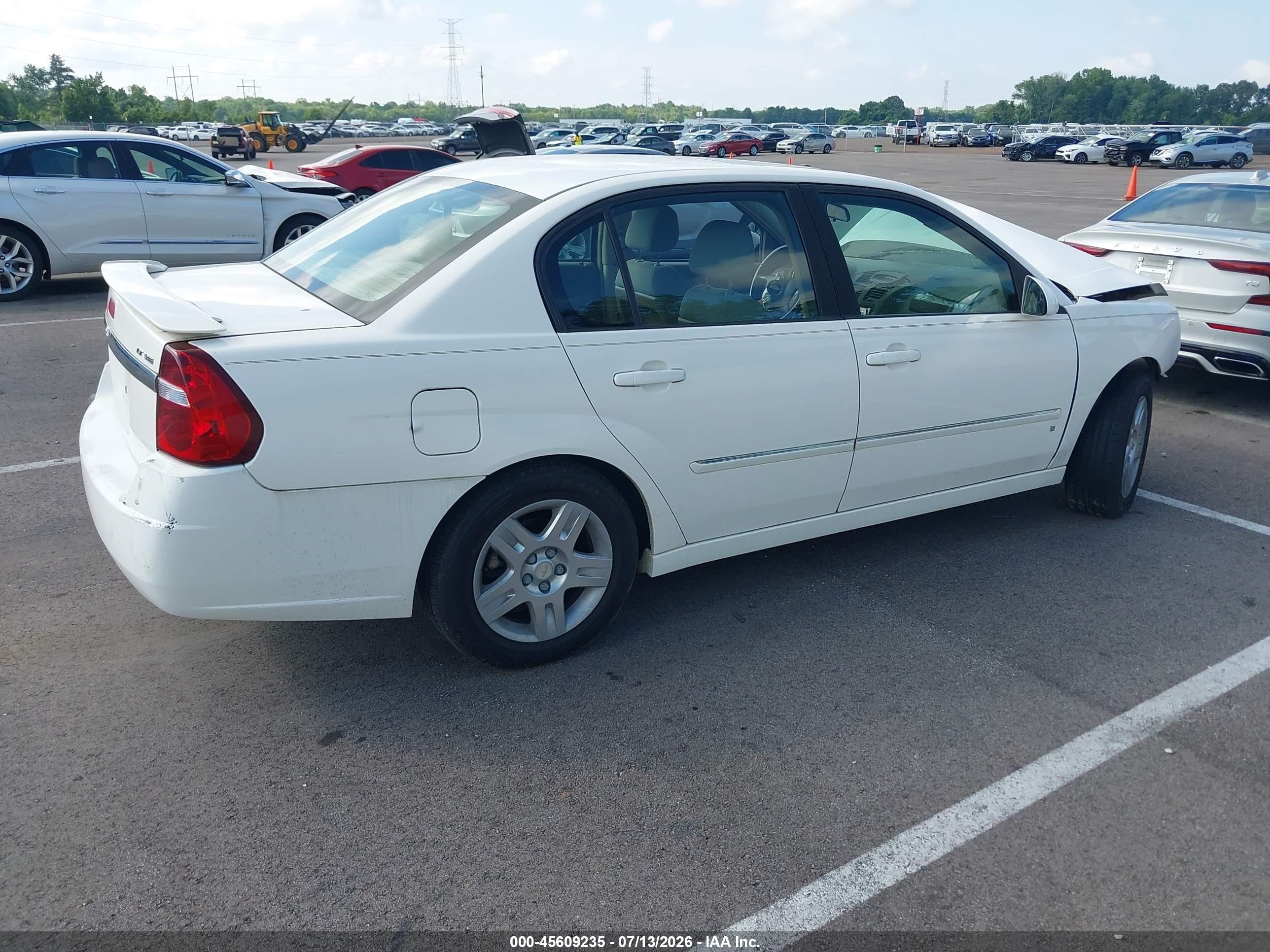 2006 Chevrolet Malibu Lt White vin: 1G1ZT538X6F130217