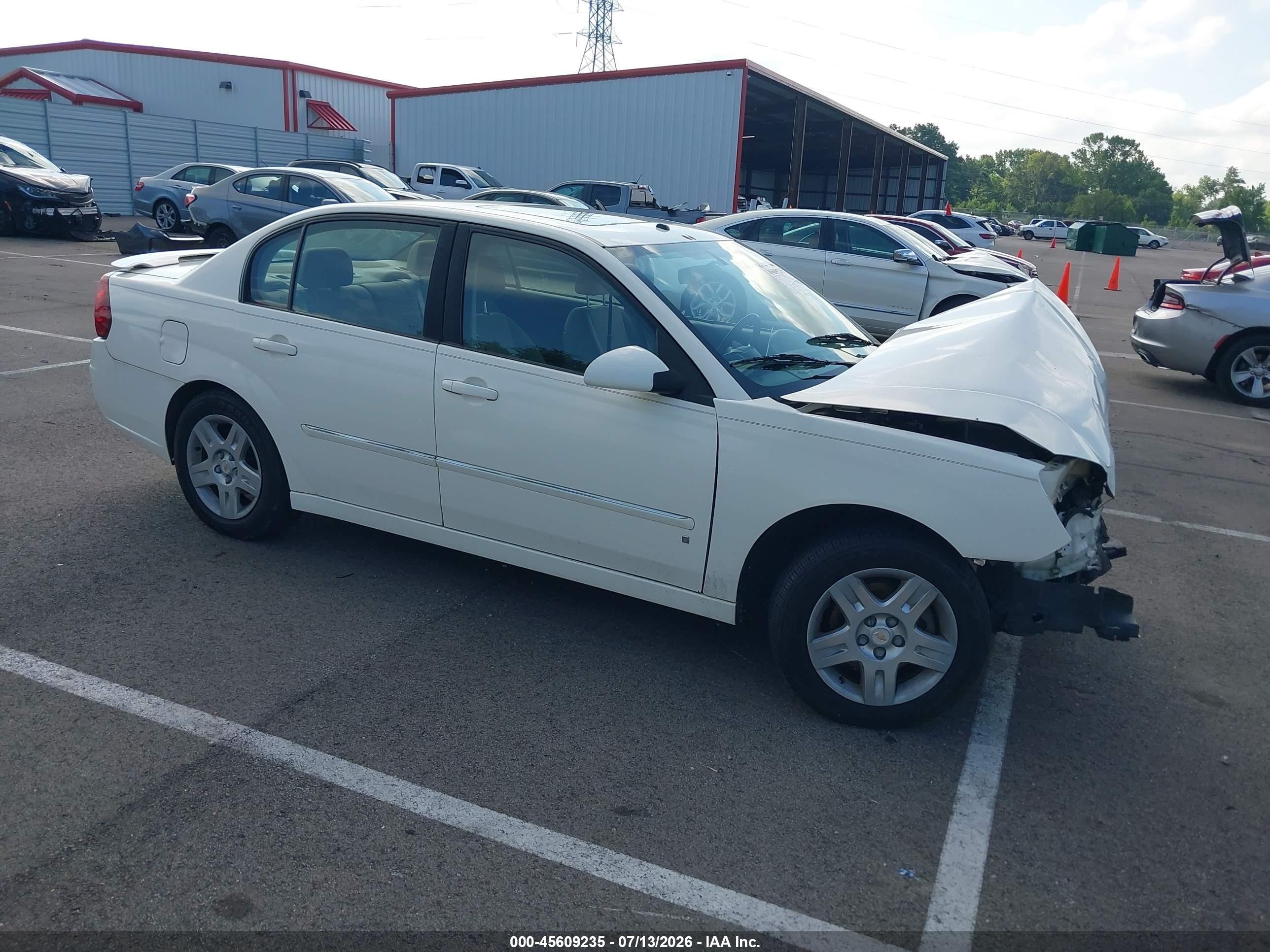 2006 Chevrolet Malibu Lt White vin: 1G1ZT538X6F130217