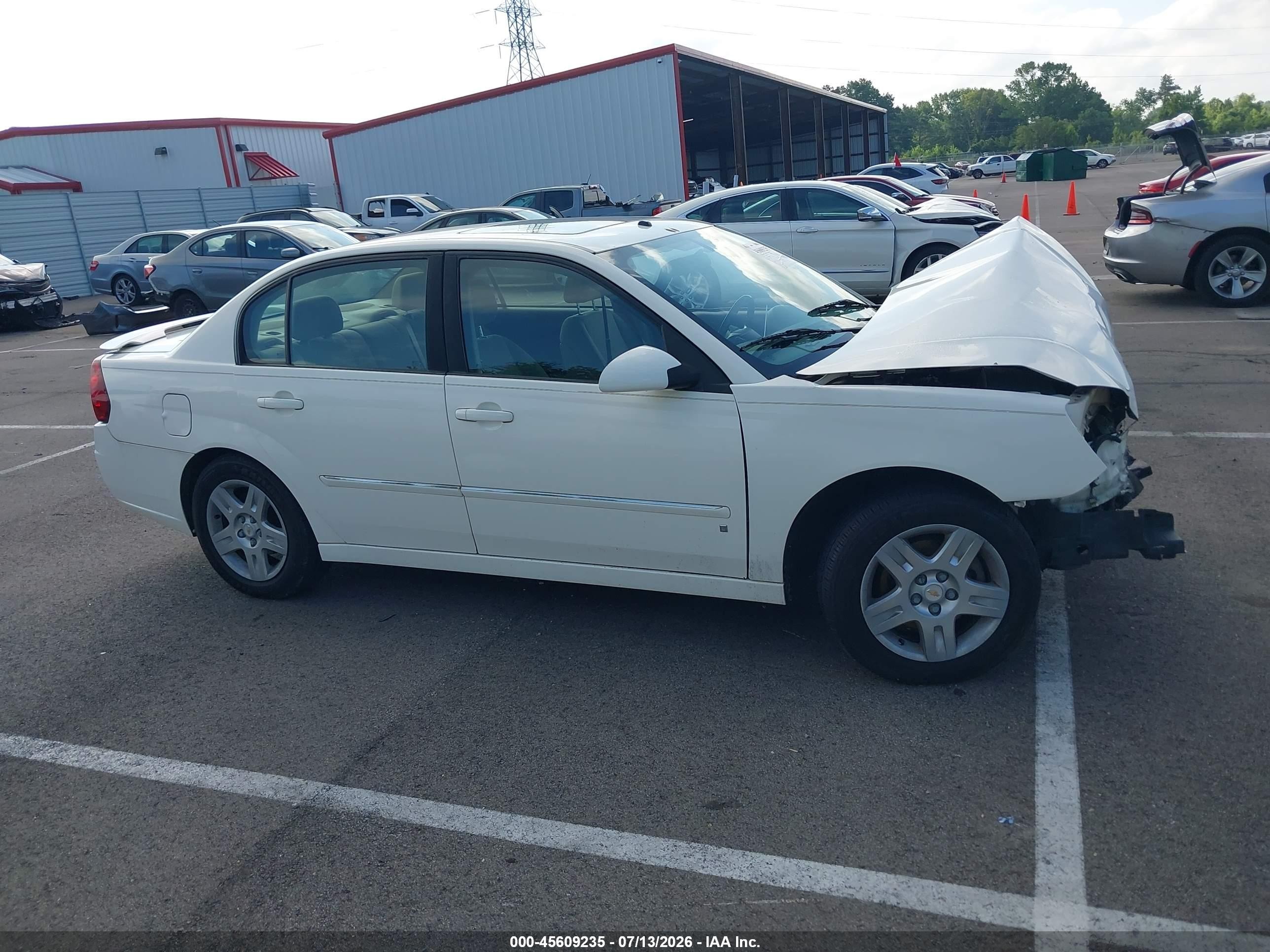 2006 Chevrolet Malibu Lt White vin: 1G1ZT538X6F130217