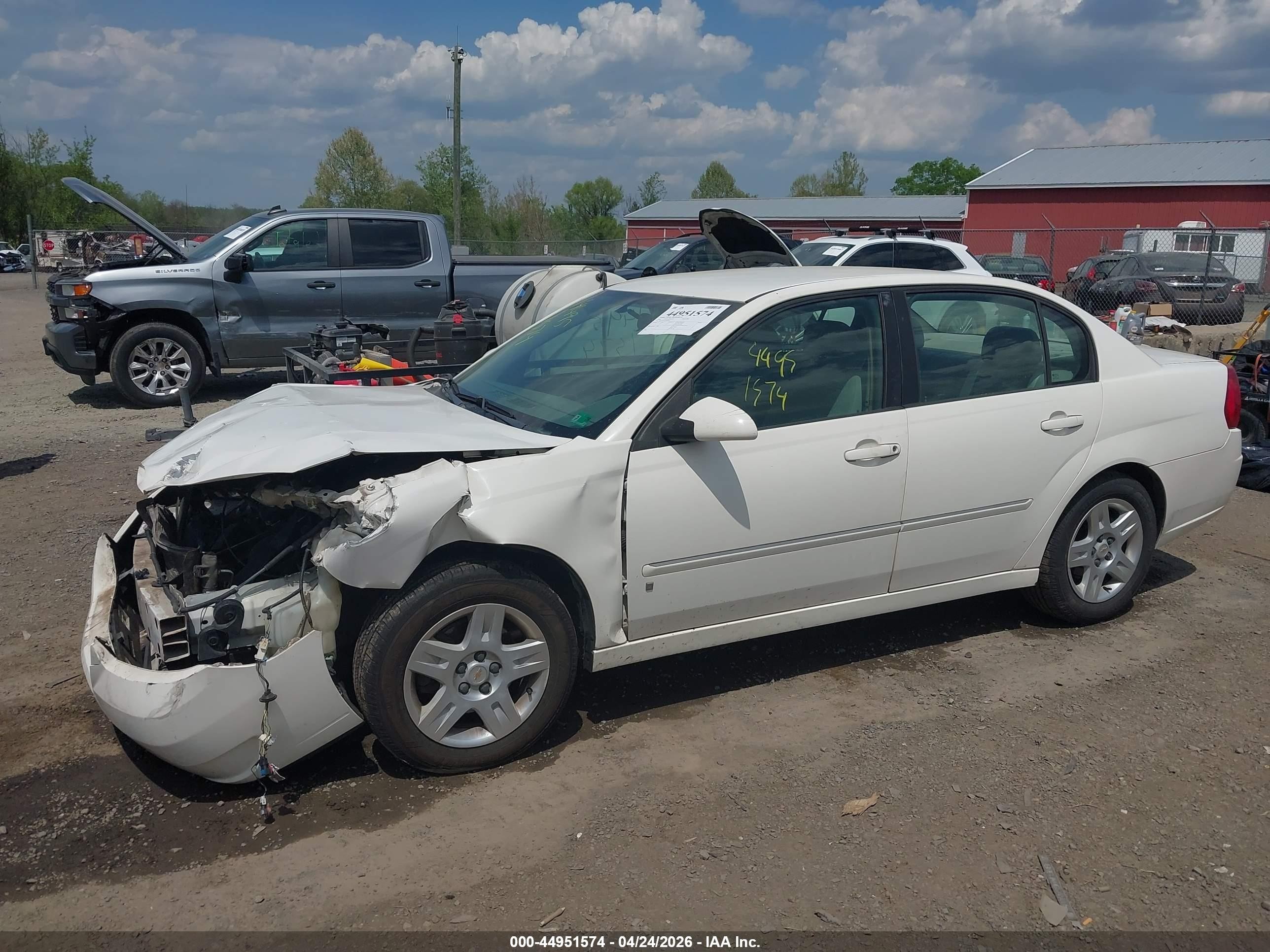 2006 Chevrolet Malibu Lt White vin: 1G1ZT53F56F245614
