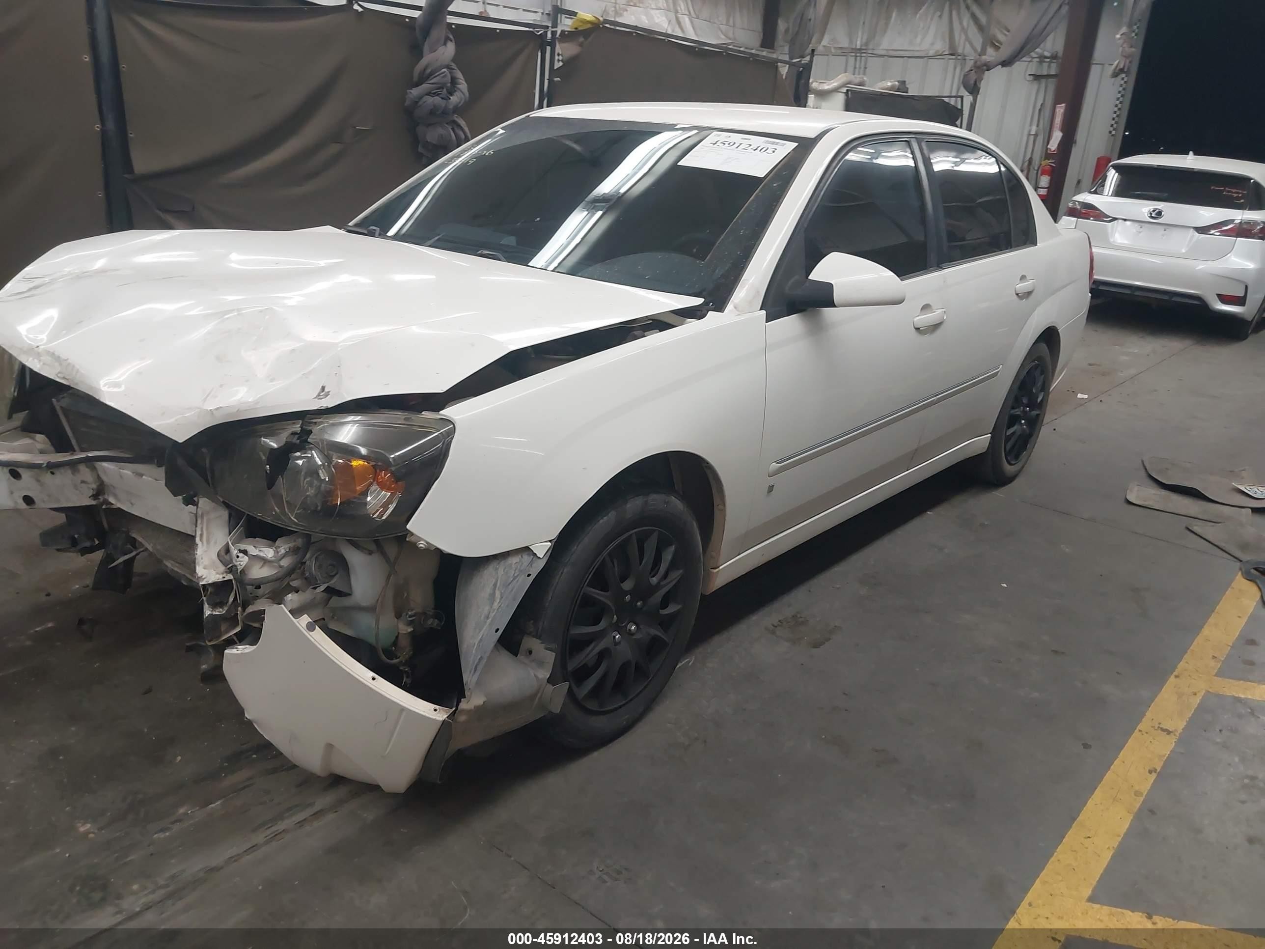 2006 Chevrolet Malibu Lt White vin: 1G1ZT53F66F239319