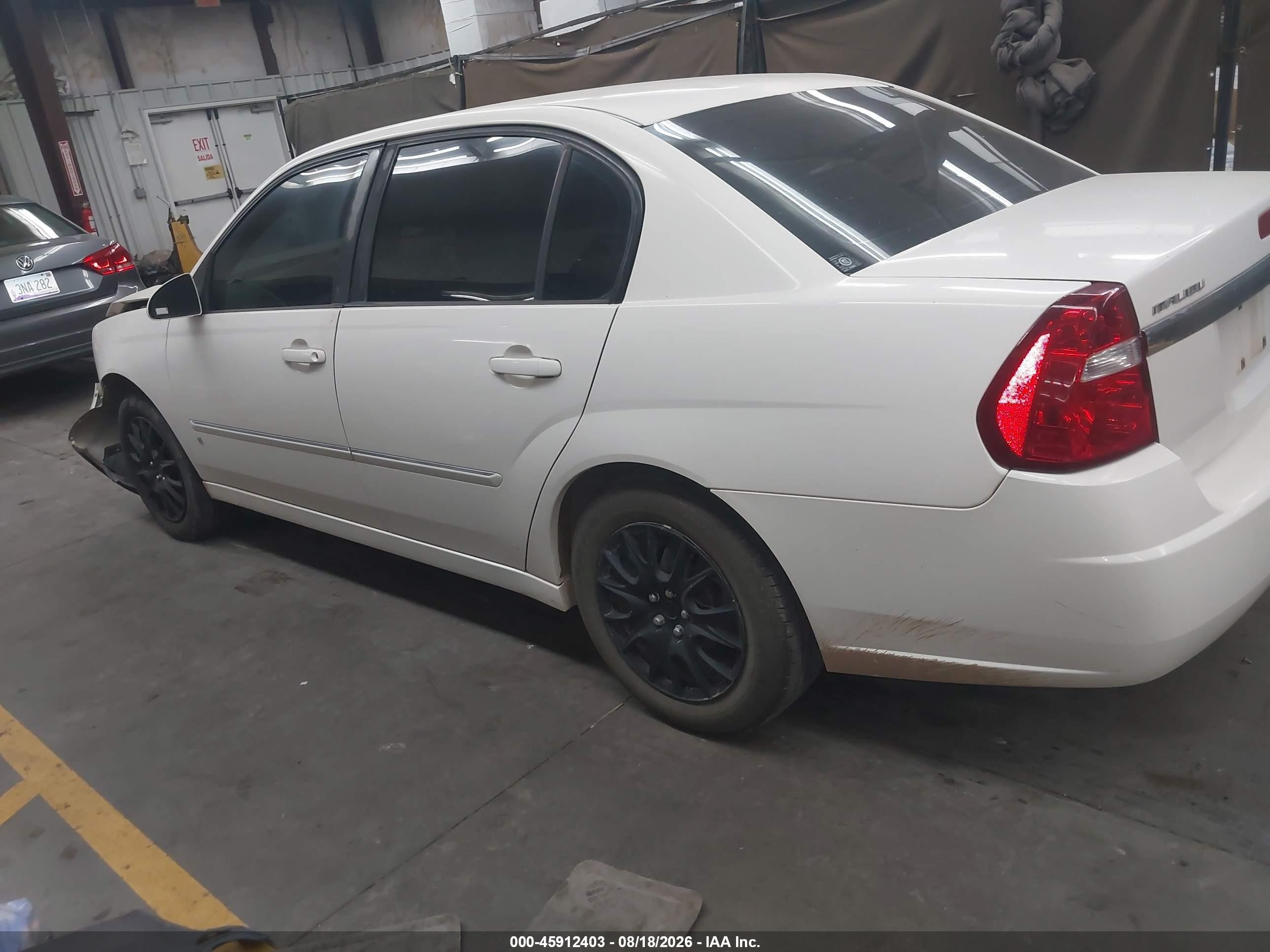 2006 Chevrolet Malibu Lt White vin: 1G1ZT53F66F239319
