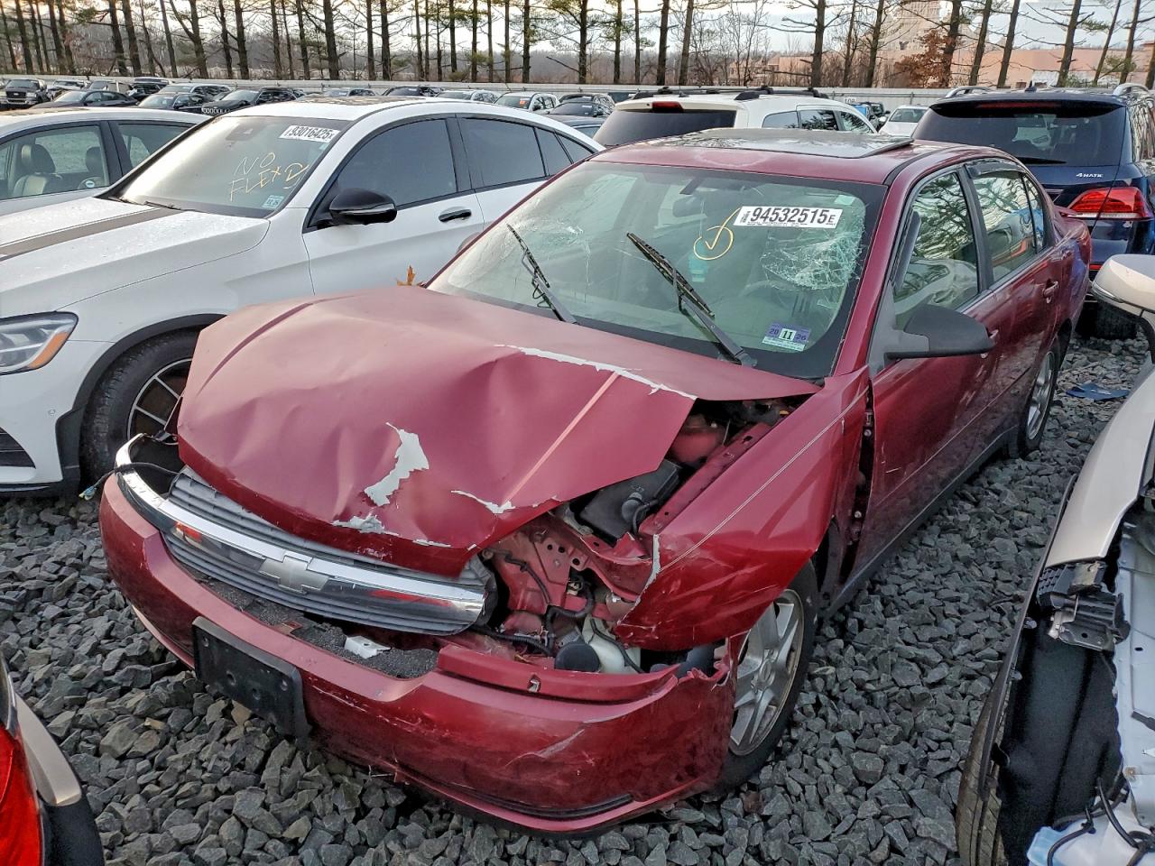 2004 Chevrolet Malibu Ls Burgundy vin: 1G1ZT54814F136046