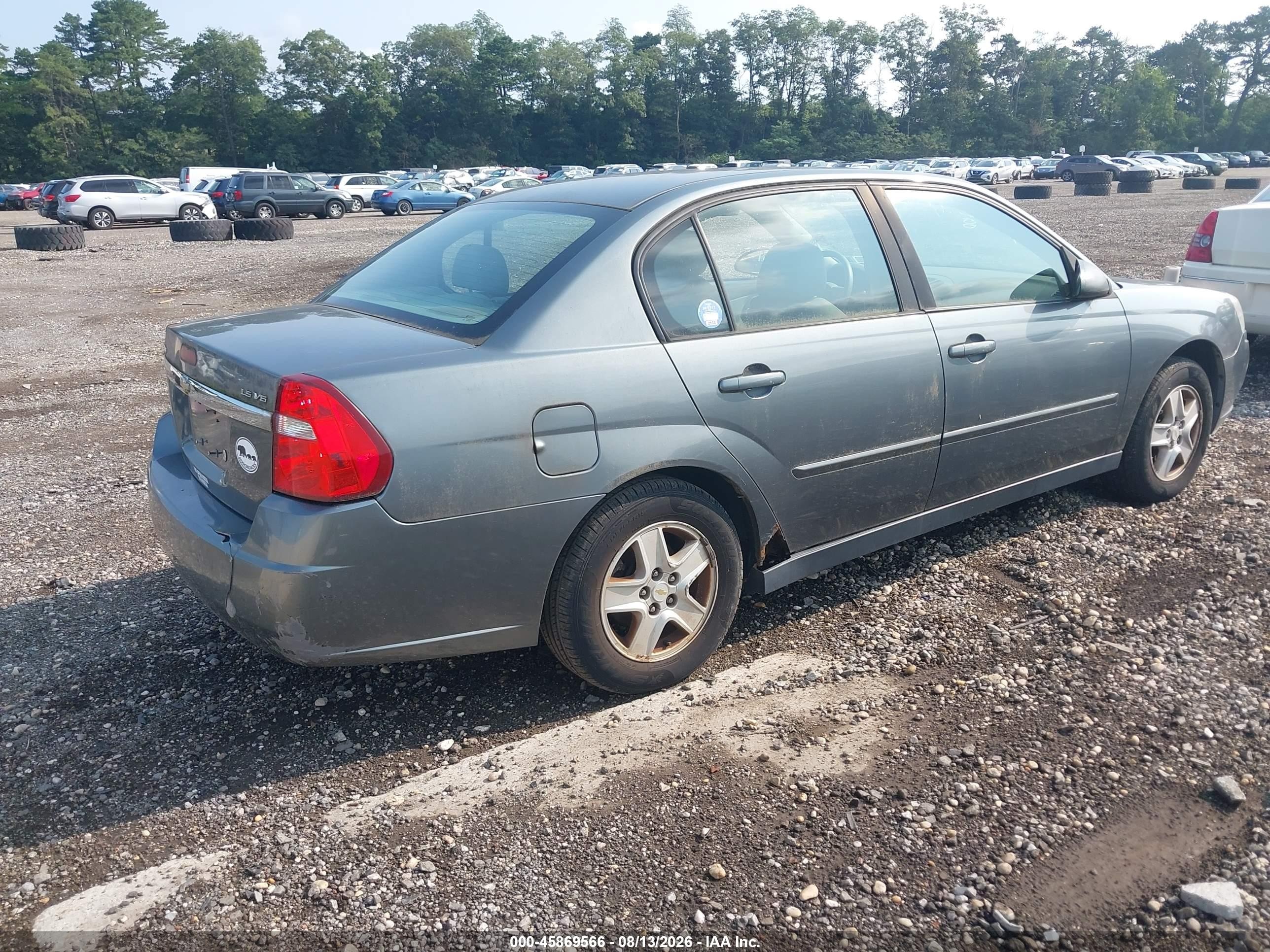 2005 Chevrolet Malibu Ls Blue vin: 1G1ZT54815F195342