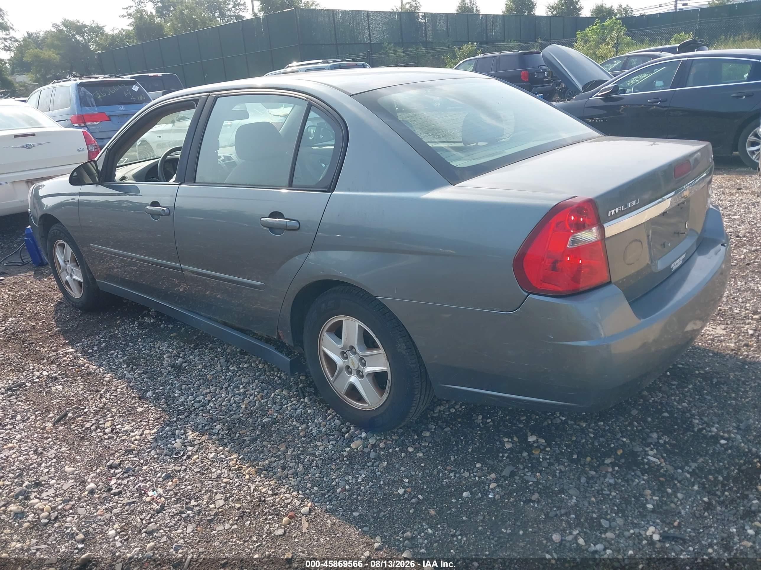 2005 Chevrolet Malibu Ls Blue vin: 1G1ZT54815F195342