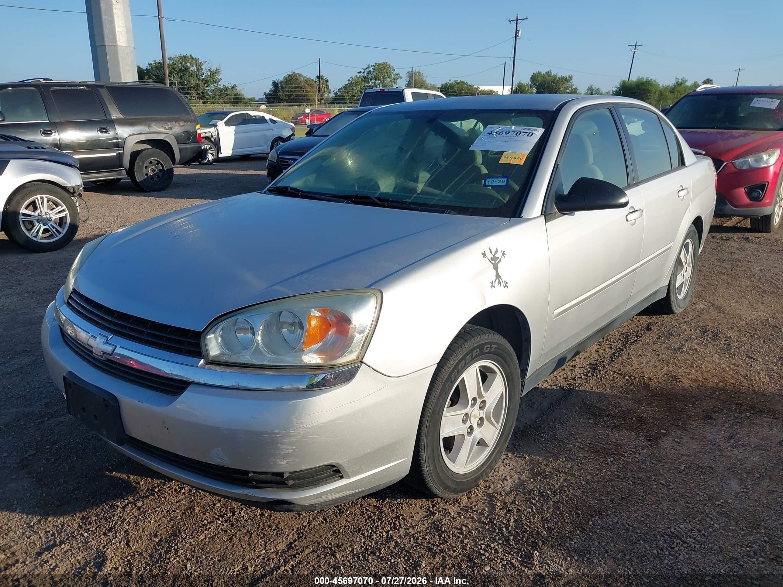 2005 Chevrolet Malibu Ls Серебряный vin: 1G1ZT54815F220269