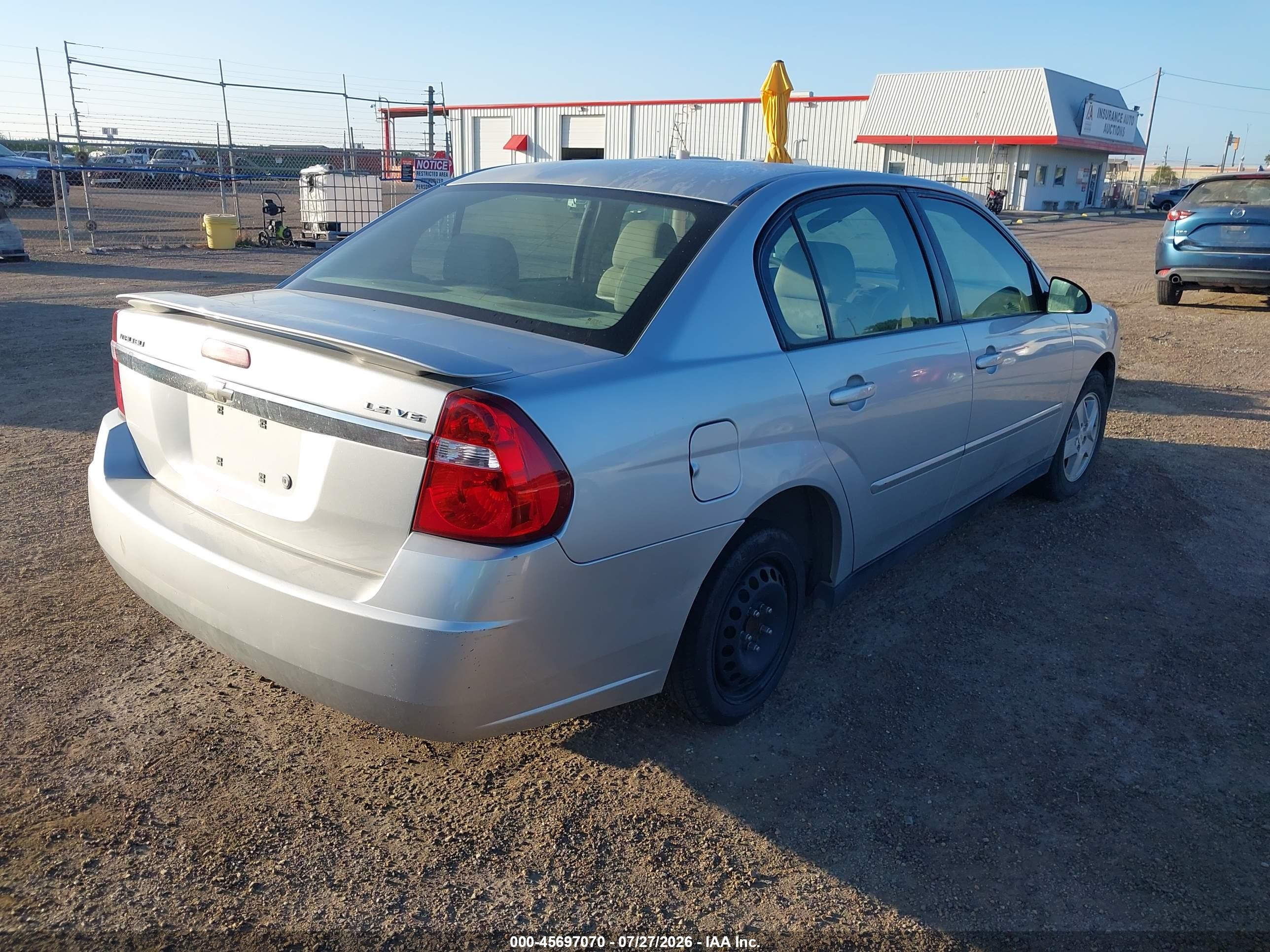 2005 Chevrolet Malibu Ls Серебряный vin: 1G1ZT54815F220269