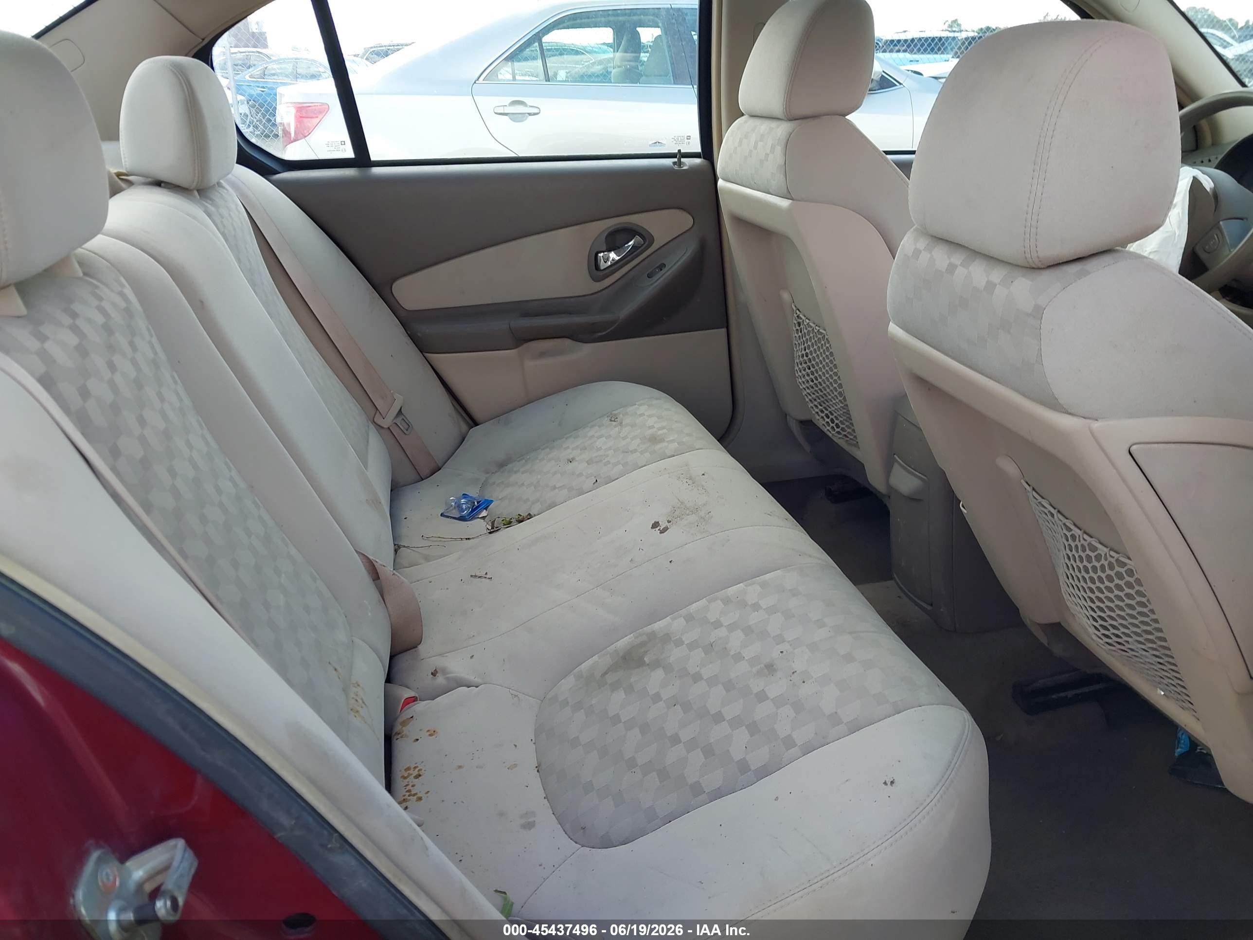 2005 Chevrolet Malibu Ls Red vin: 1G1ZT54815F274381