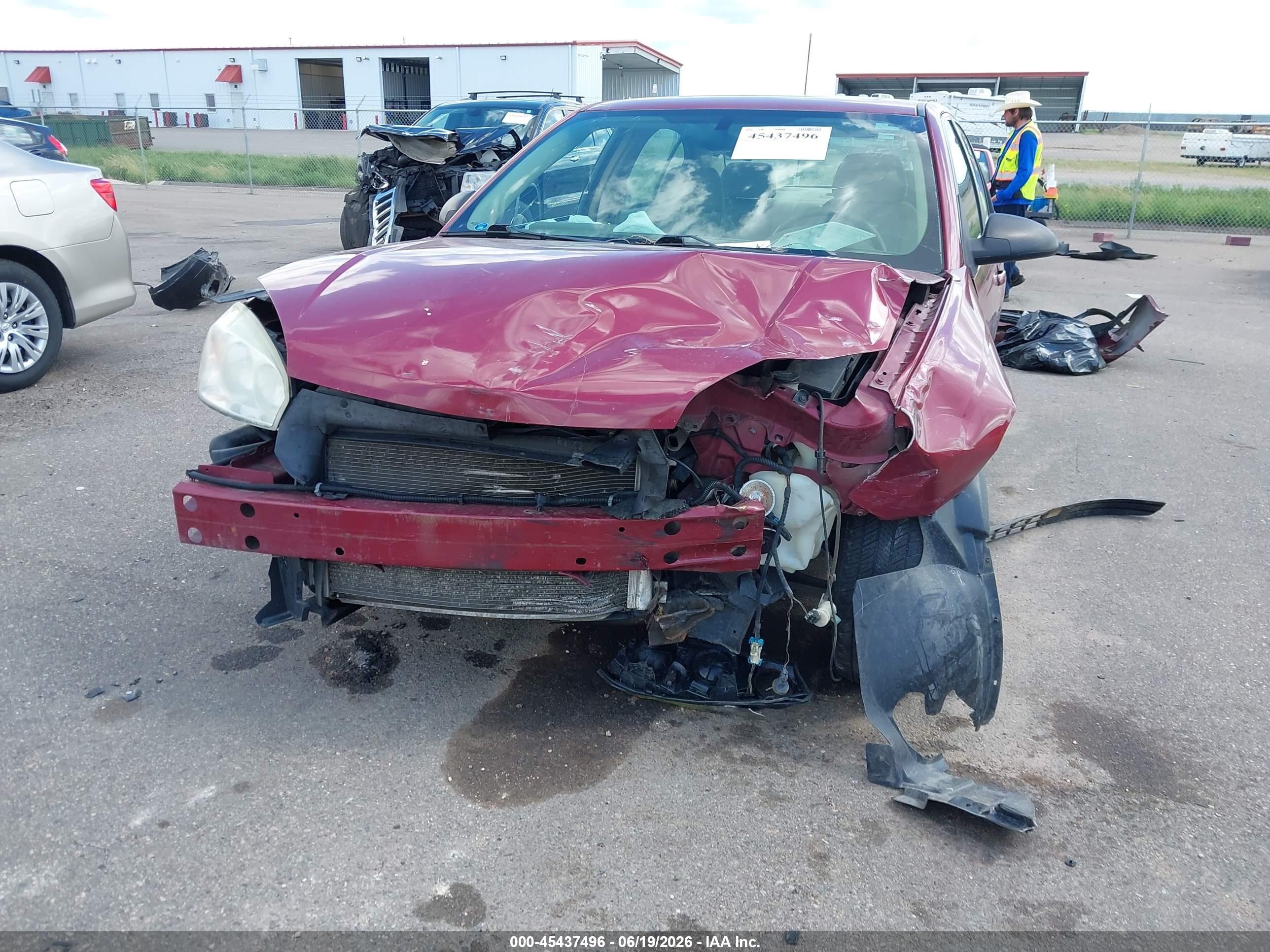2005 Chevrolet Malibu Ls Red vin: 1G1ZT54815F274381