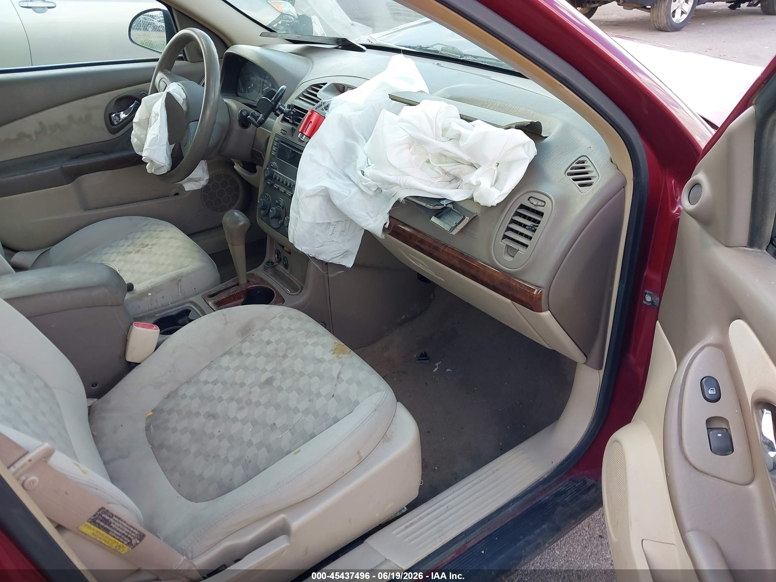 2005 Chevrolet Malibu Ls Red vin: 1G1ZT54815F274381